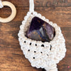 Amethyst Chunky Generator in Macrame Huggy Hanger