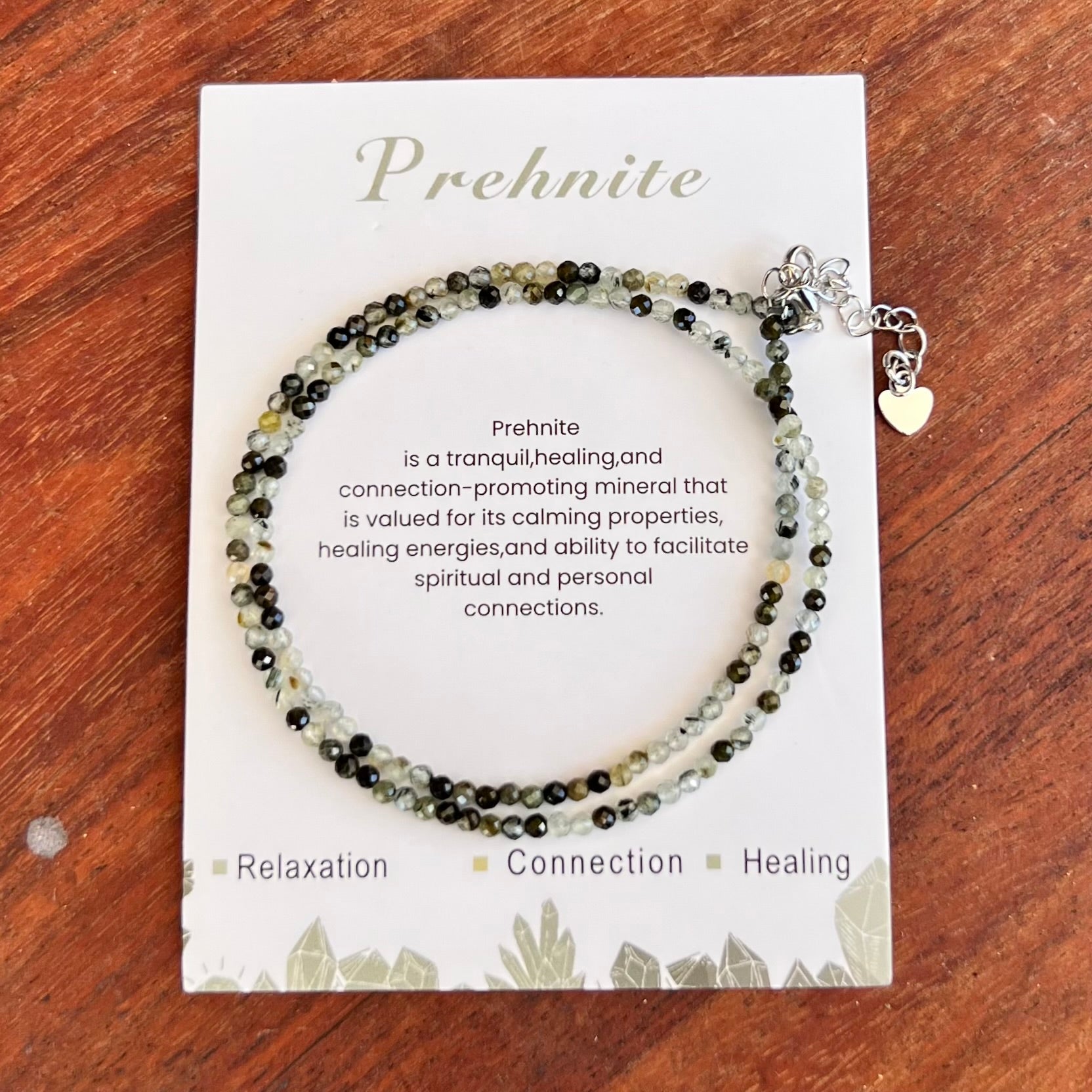 Tranquil Vibes ~ Prehnite Faceted Beaded Necklace