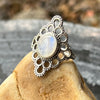Moonstone ~ Sterling Silver Ring ~ size 7.5