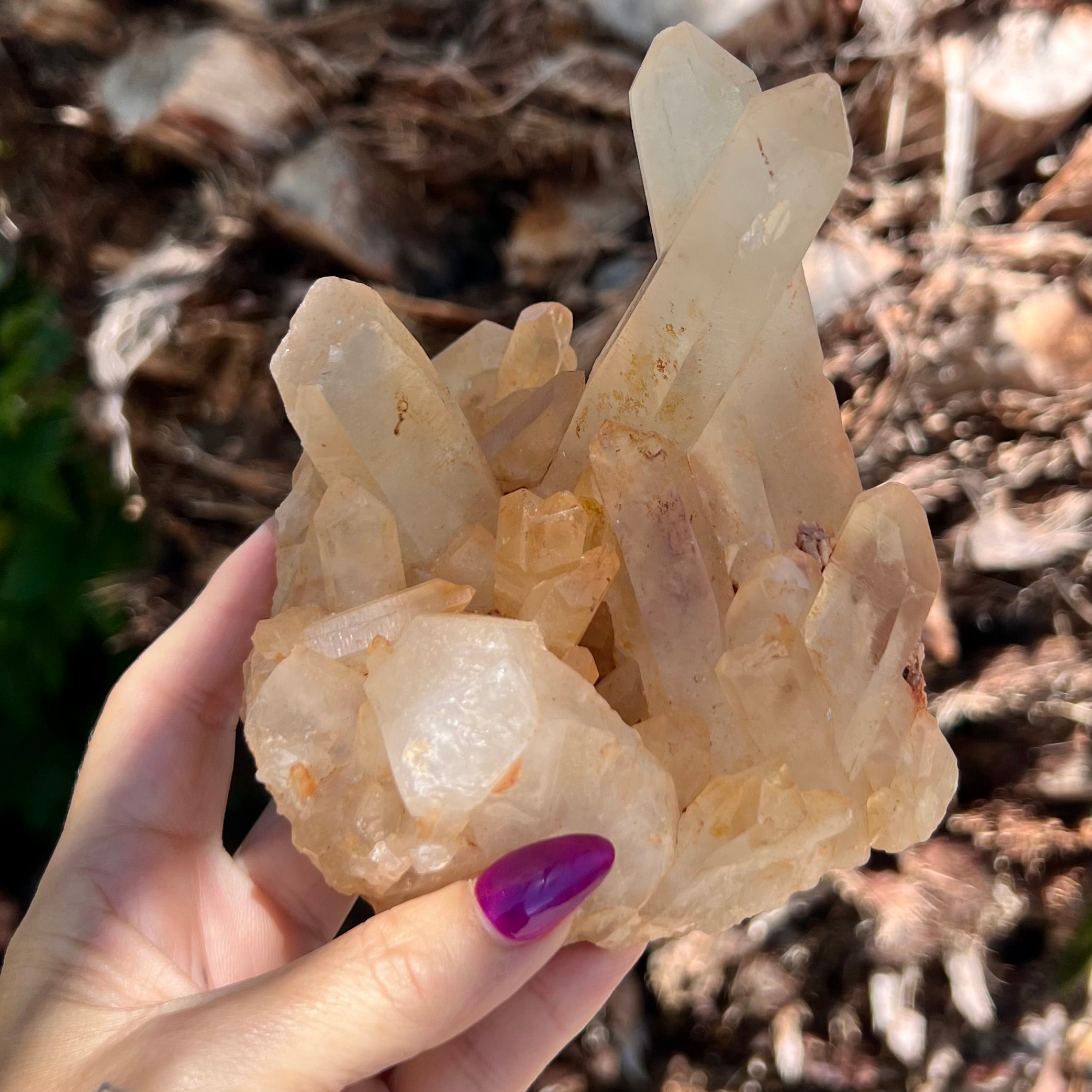 Tangerine Quartz Natural Raw Cluster