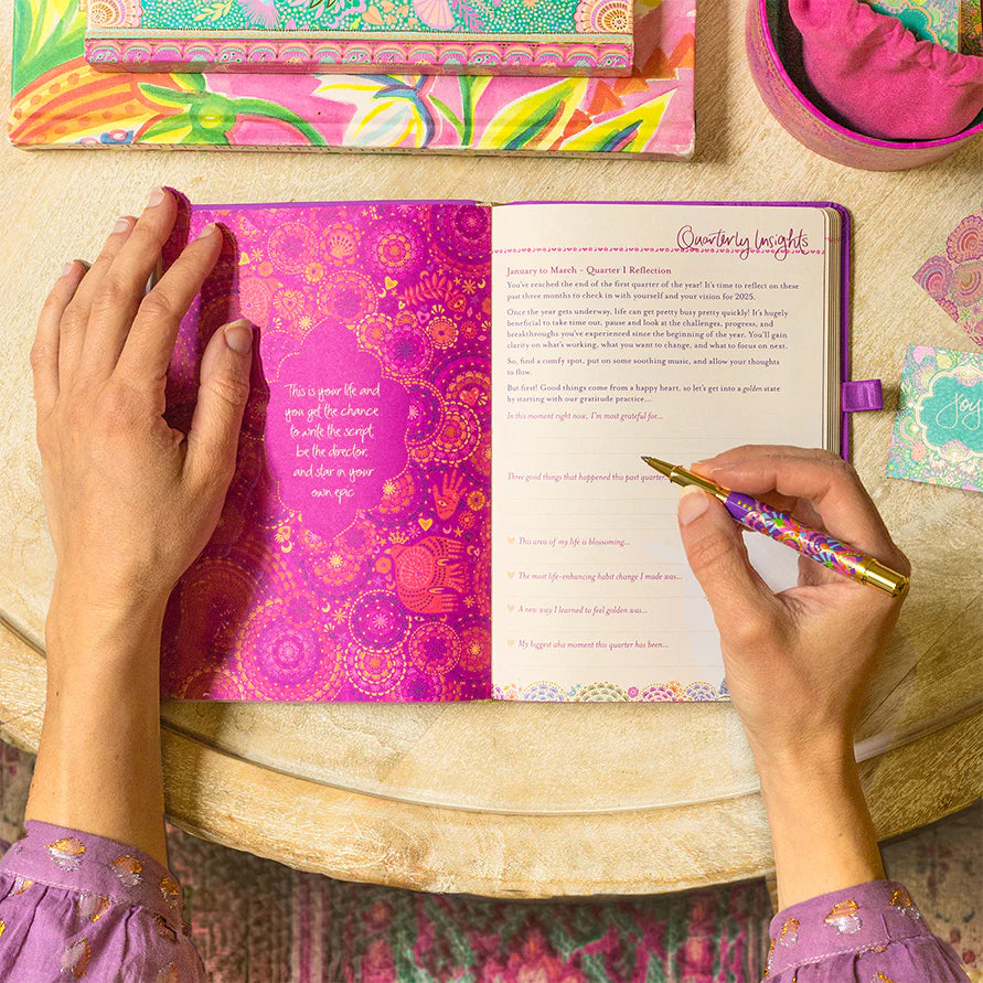 Intrinsic 2025 Diary Planner | The Year to Create Magic - Berry Bliss Purple