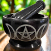 Triple Moon Soapstone Mortar & Pestle