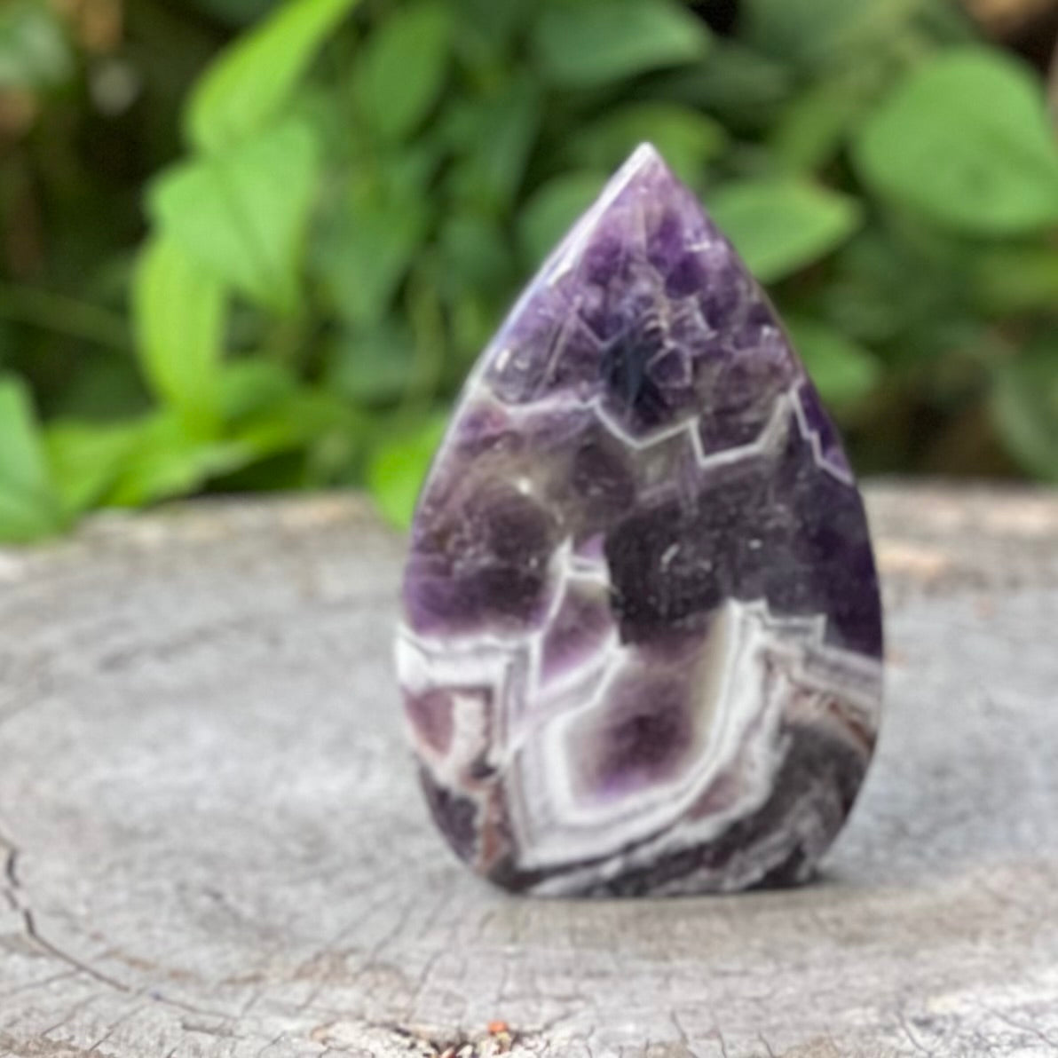 Chevron Amethyst Tear Drop Freeform