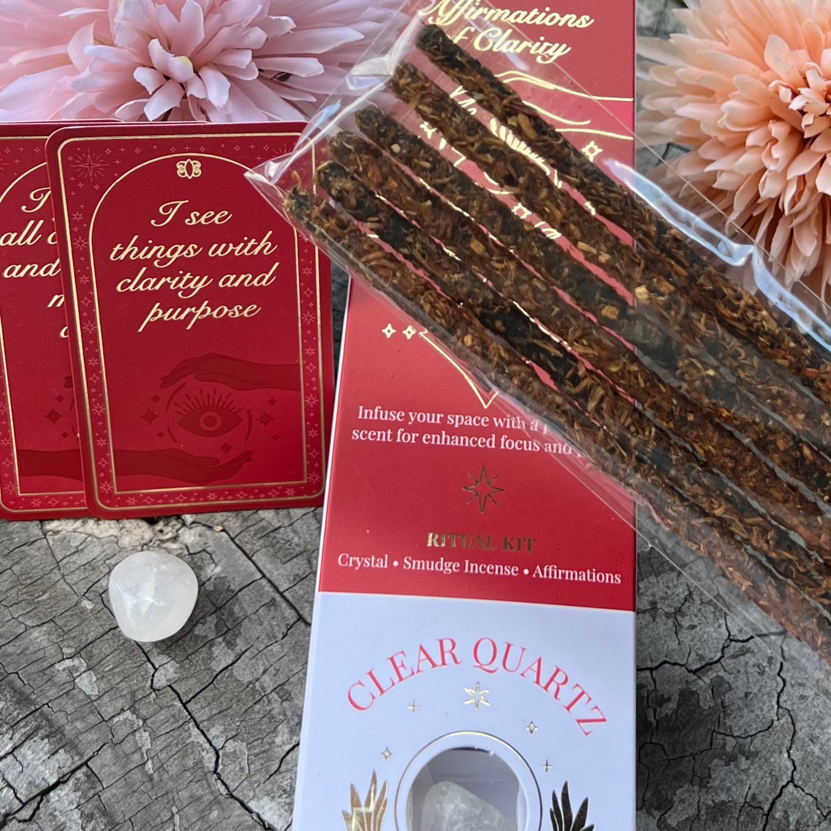 Affirmation of Clarity ~ Clear Quartz Incense Kit