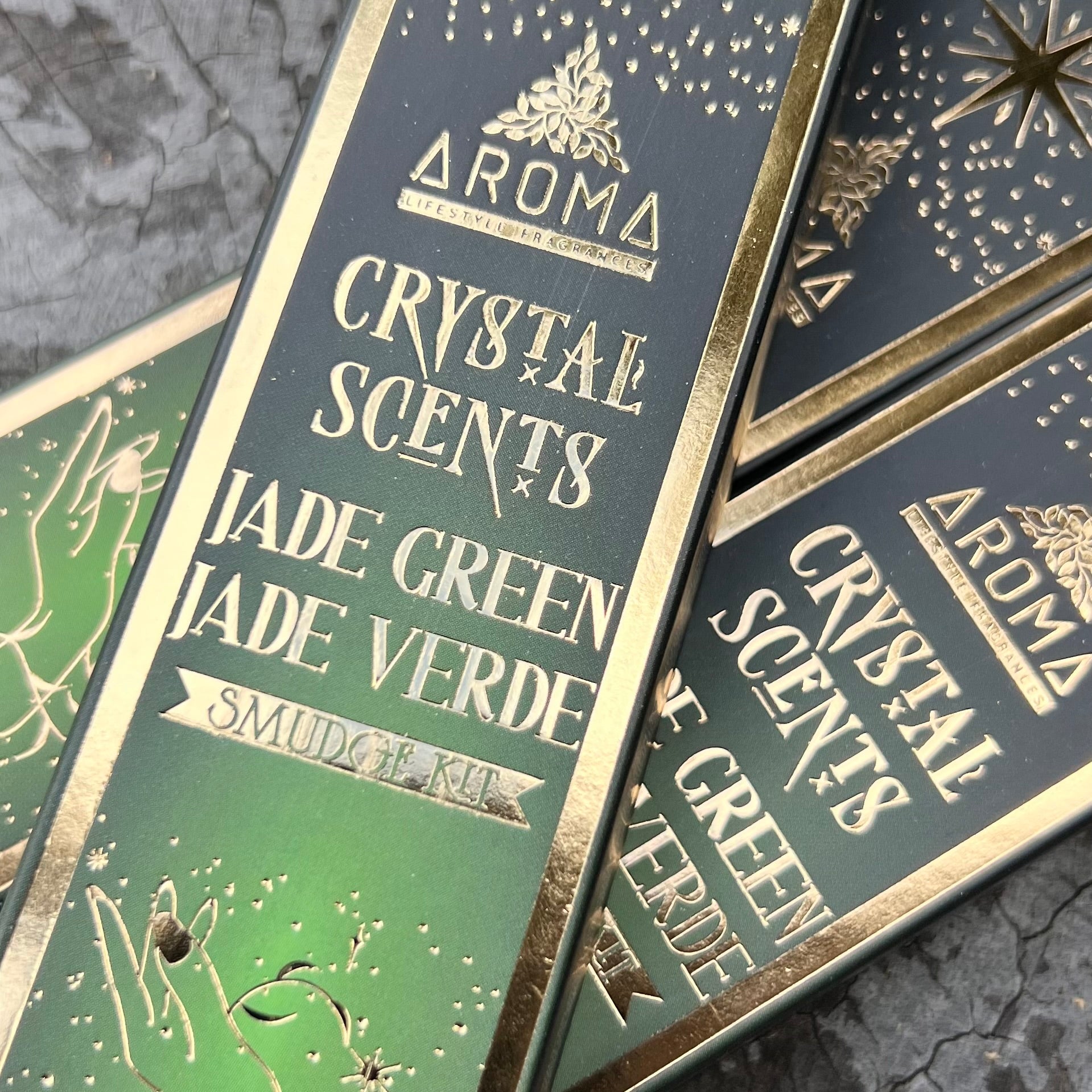 Jade ~ Crystal Scents Smudge Kit Incense