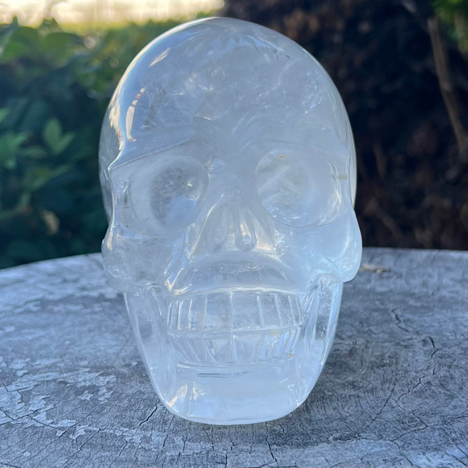 Clear Quartz Skull Carving