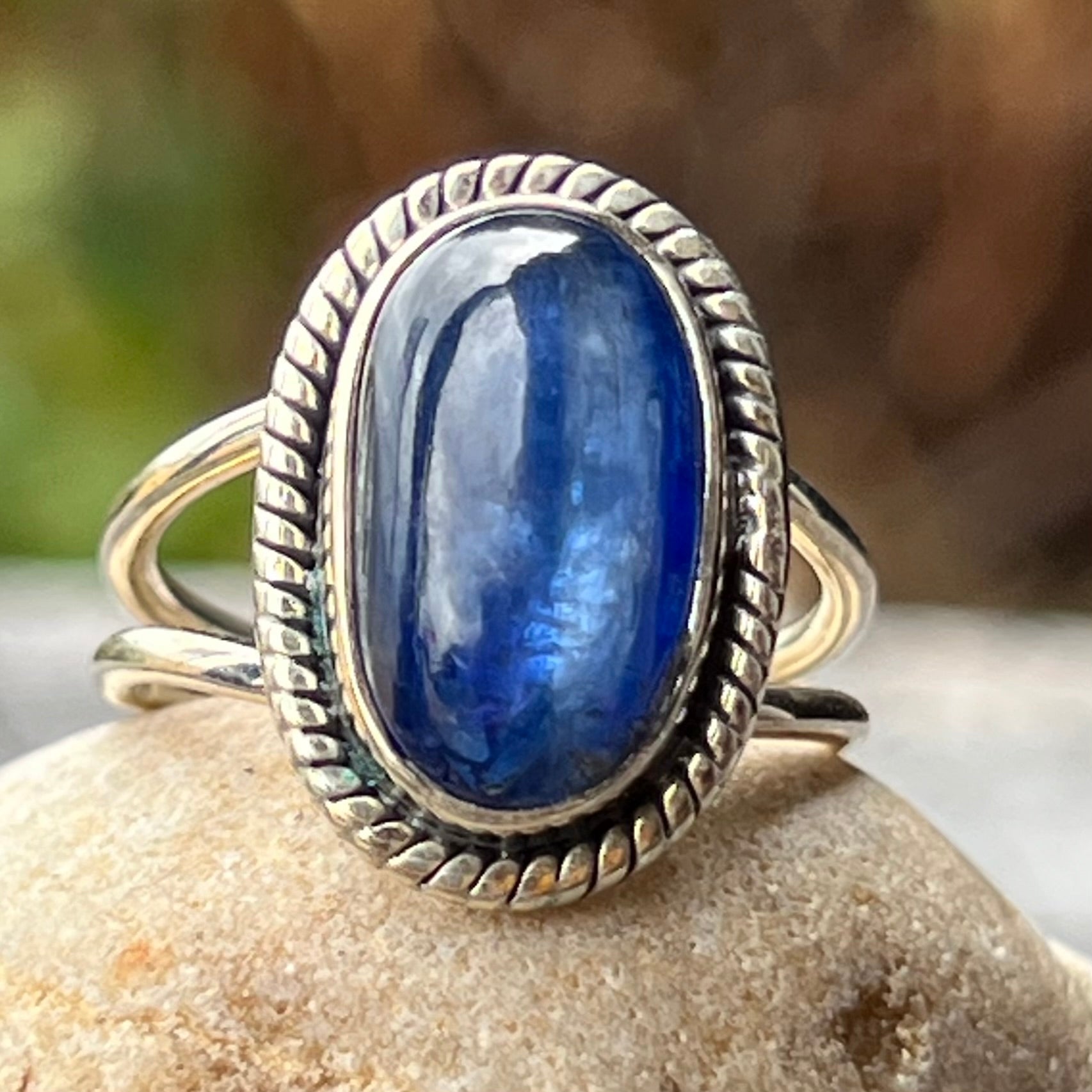 Blue Kyanite  ~ Sterling Silver Ring ~ 6