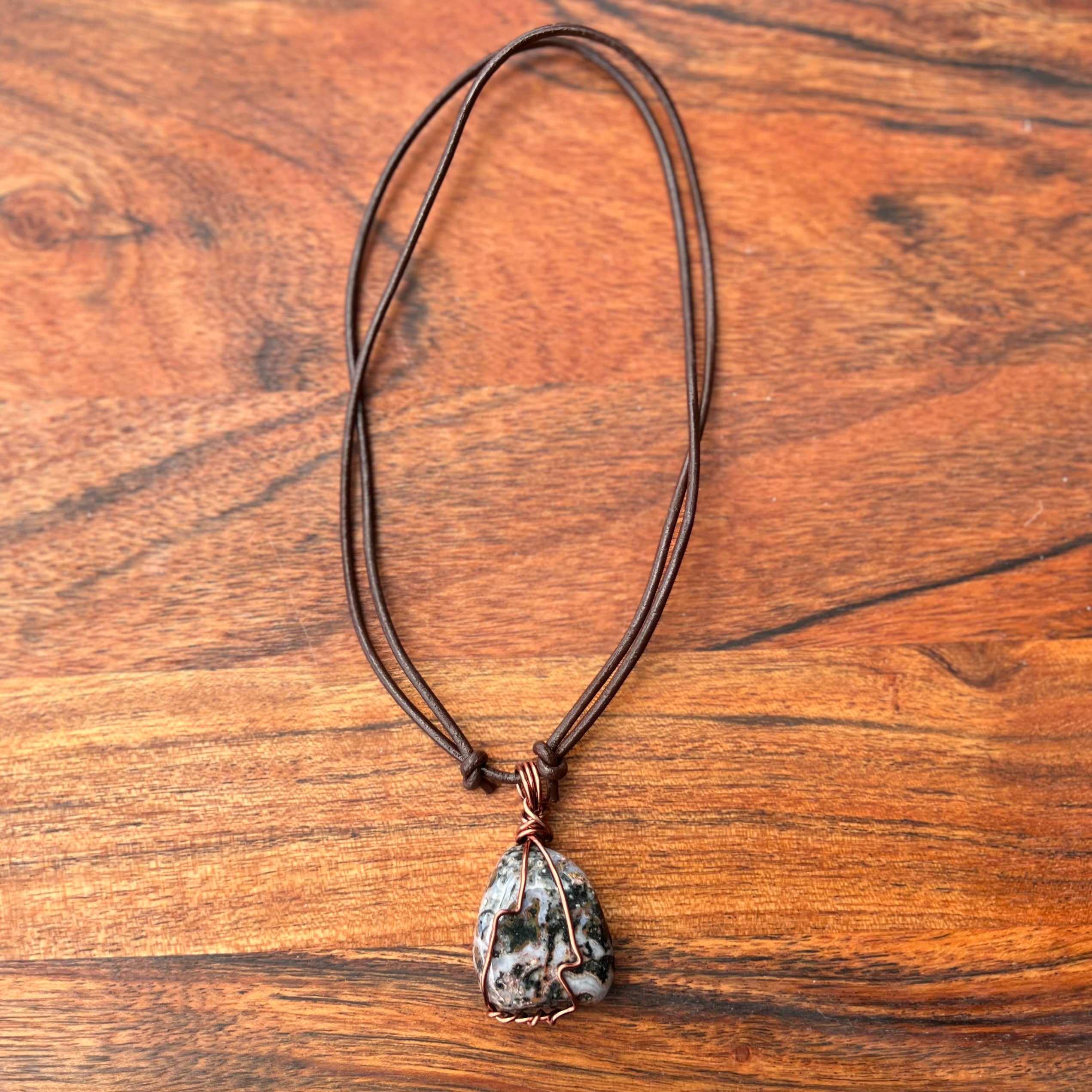 Muse Forged ~ Artesian Moss Agate Necklace