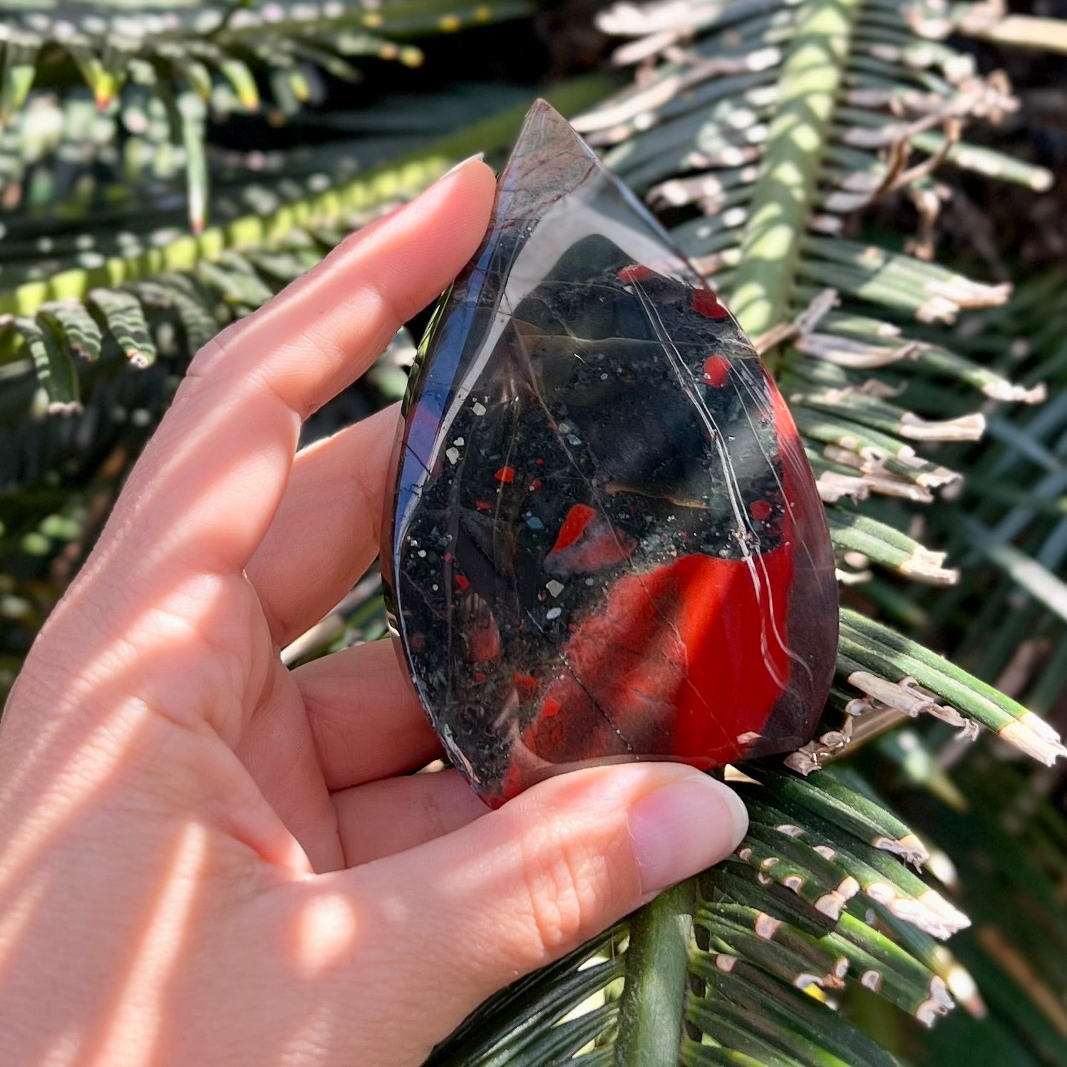 Bloodstone ~ Tear Carving