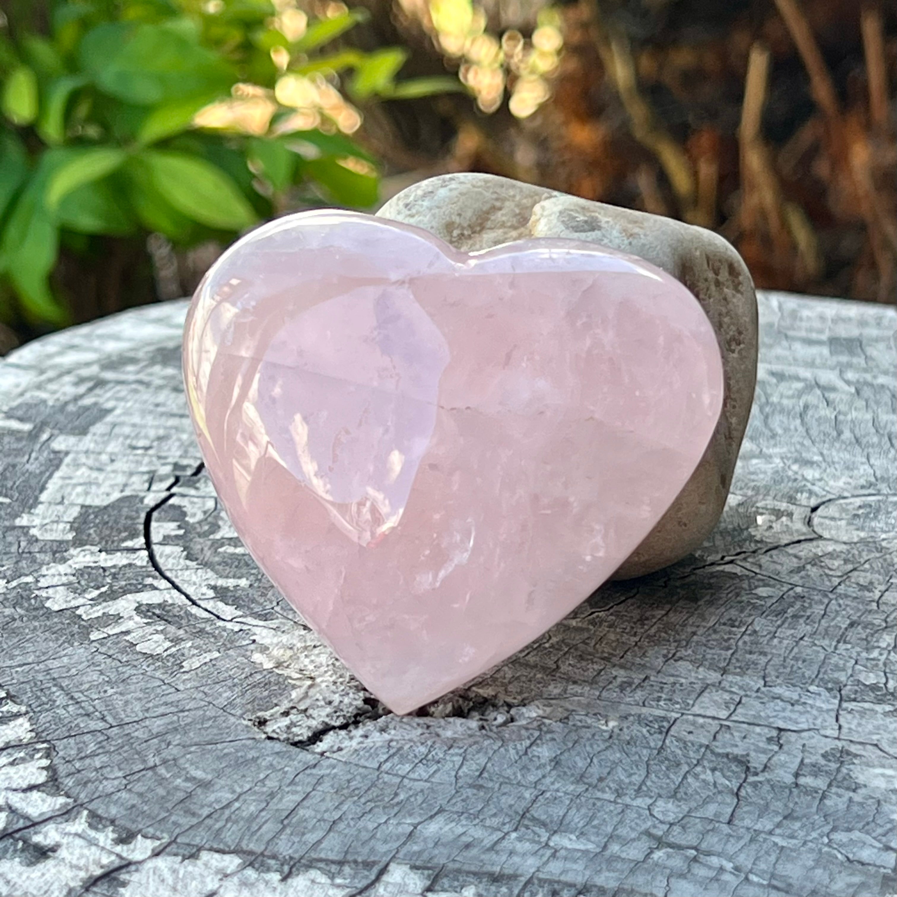 Sale ~ Rose Quartz Puffy Heart