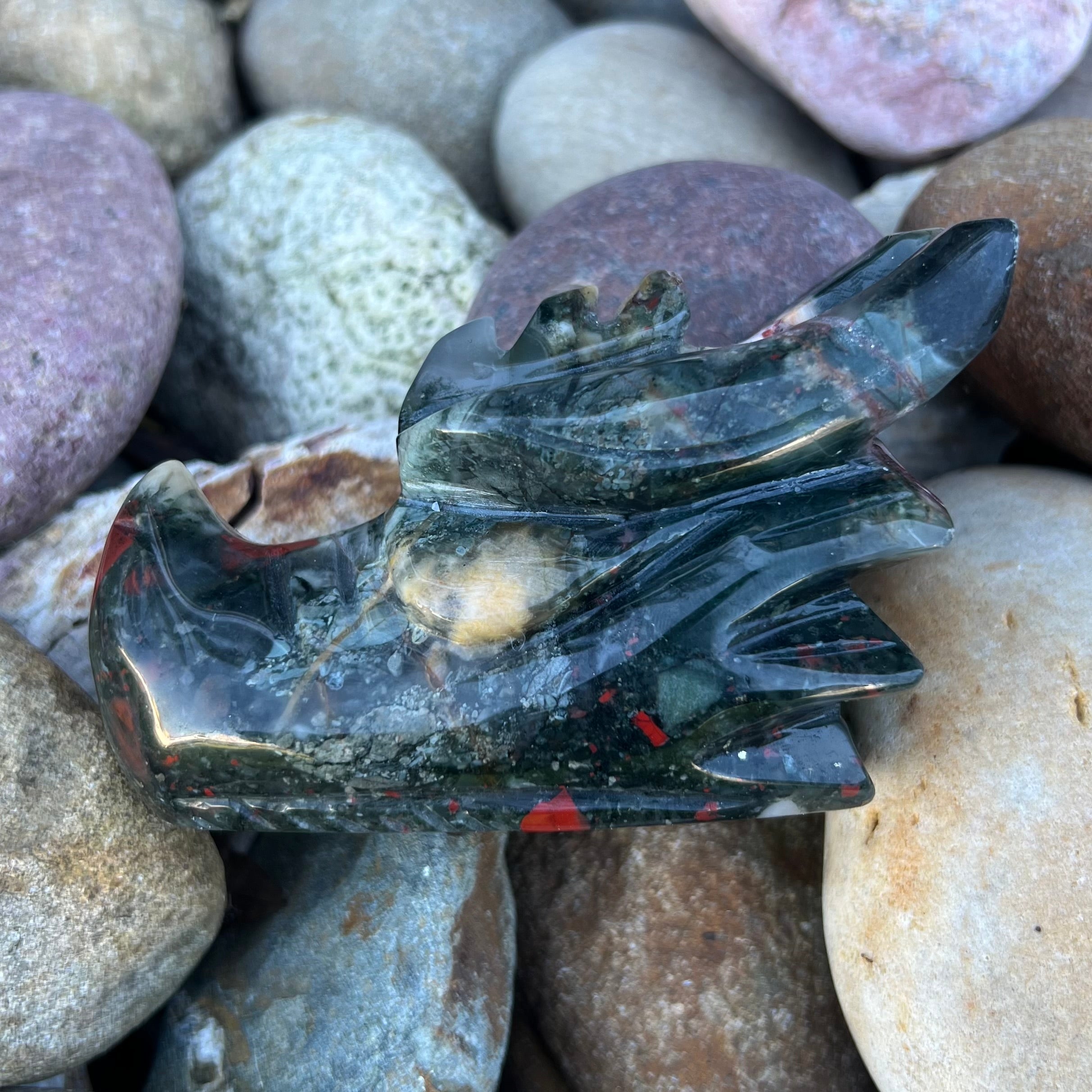 Blood Stone Dragon Head