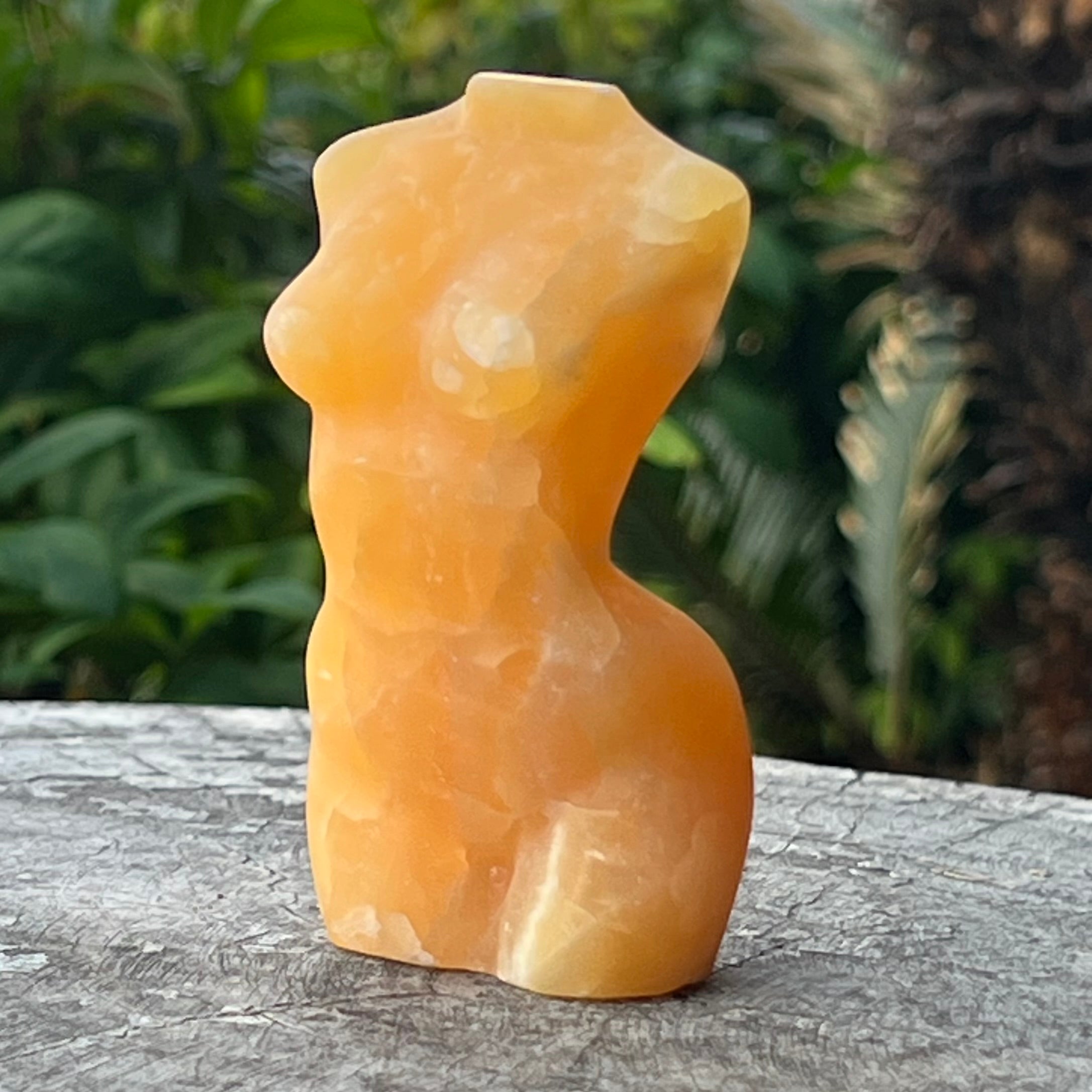 Calcite Woman Lady Body Carving