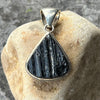SALE ~ Black Tourmaline ~ Sterling Silver Pendant
