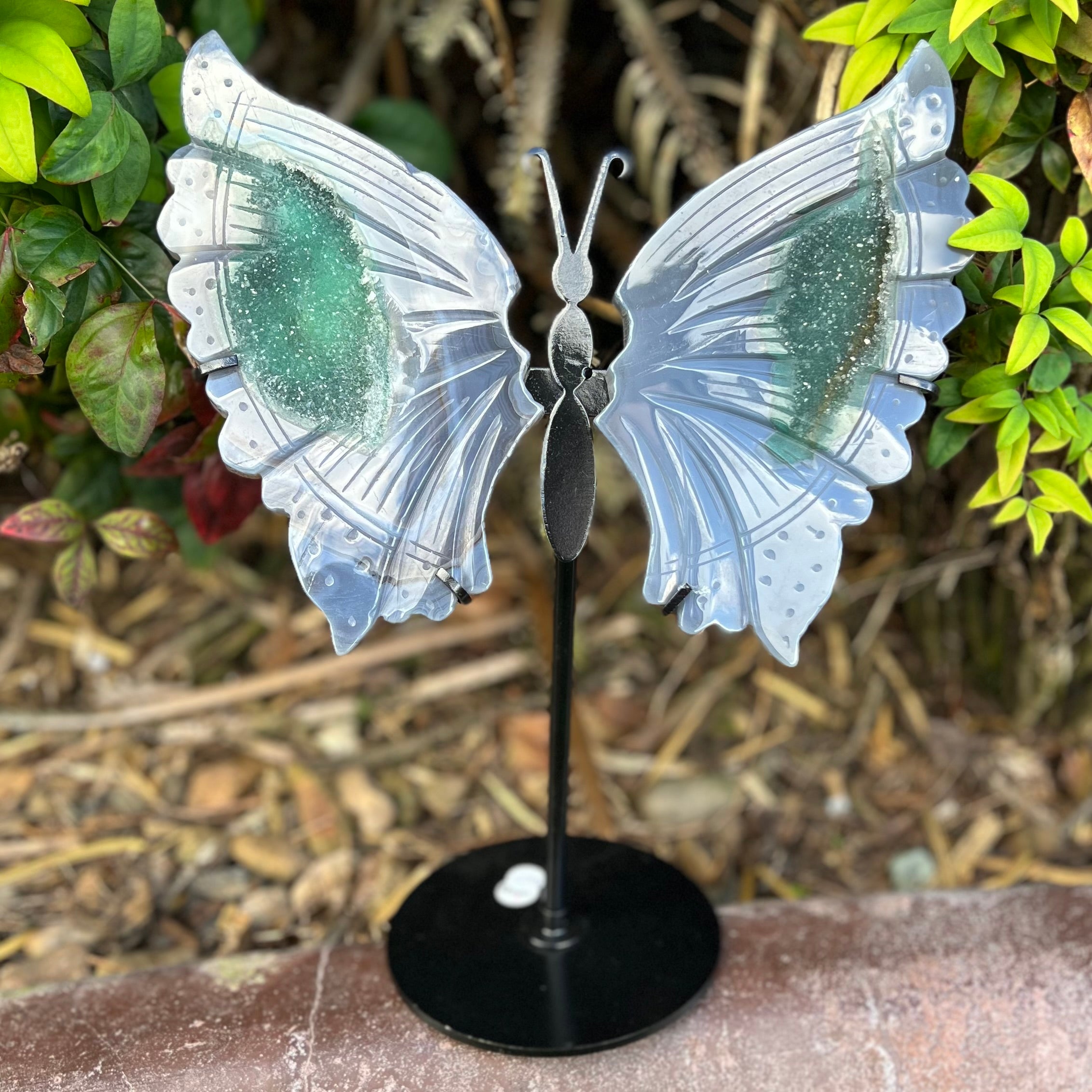 Amethyst~Agate Butterfly on Stand