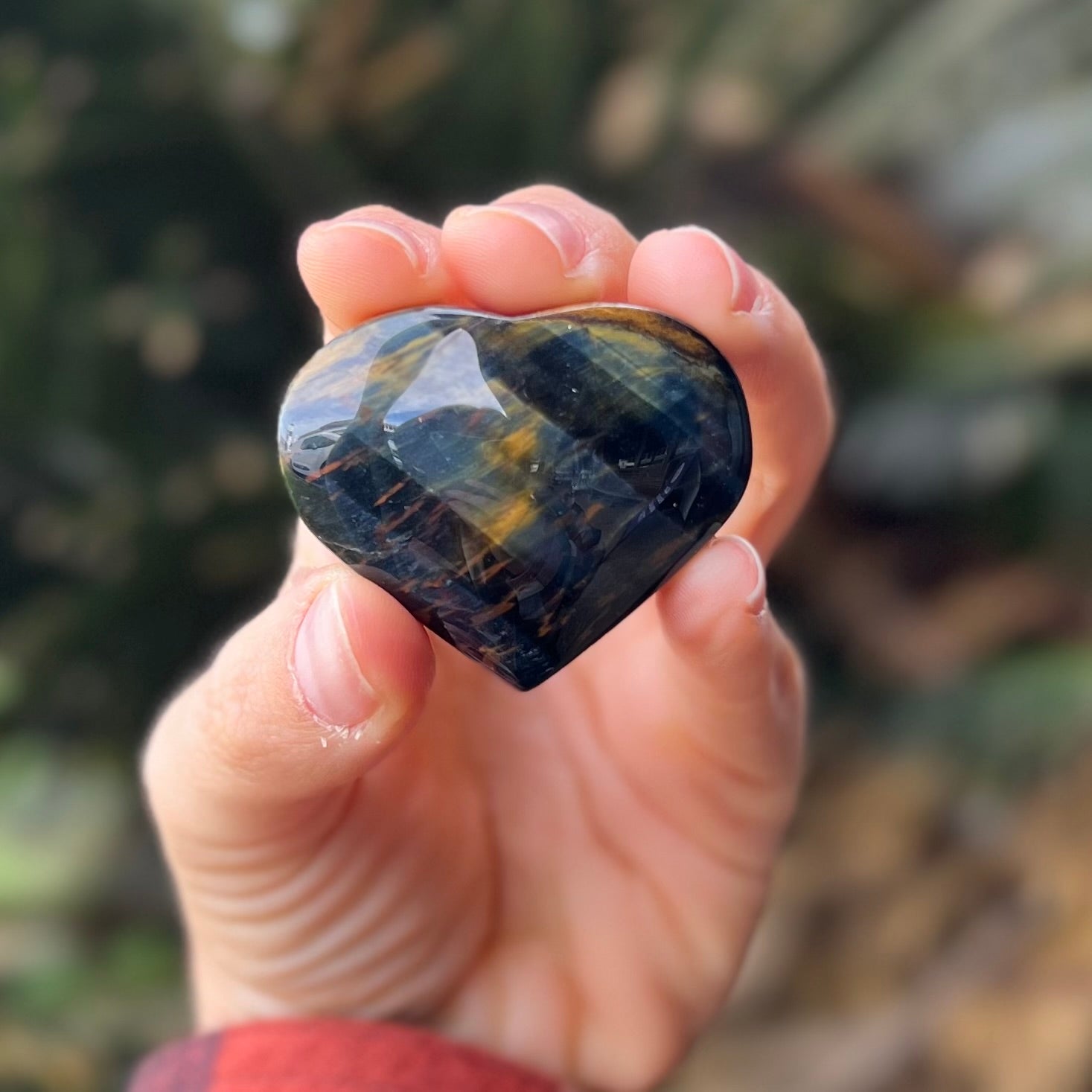 Blue Tiger Eye Heart ~ Specialty Crystal ~ 1