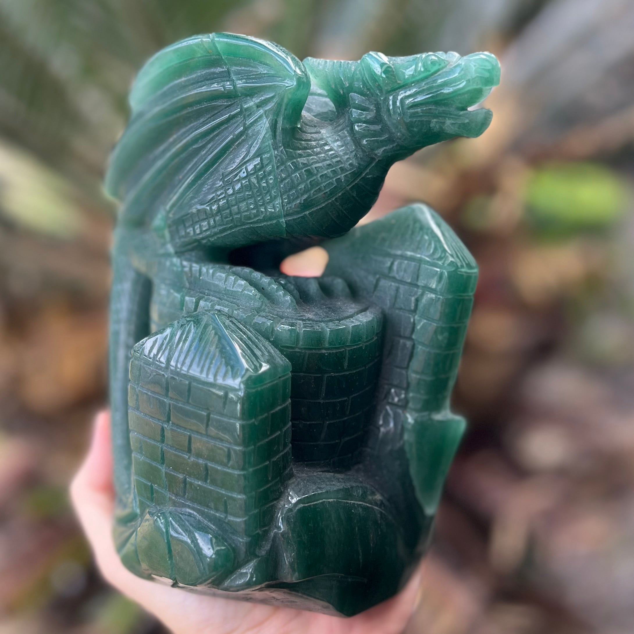 Dragon Carving ~ Green Fluorite