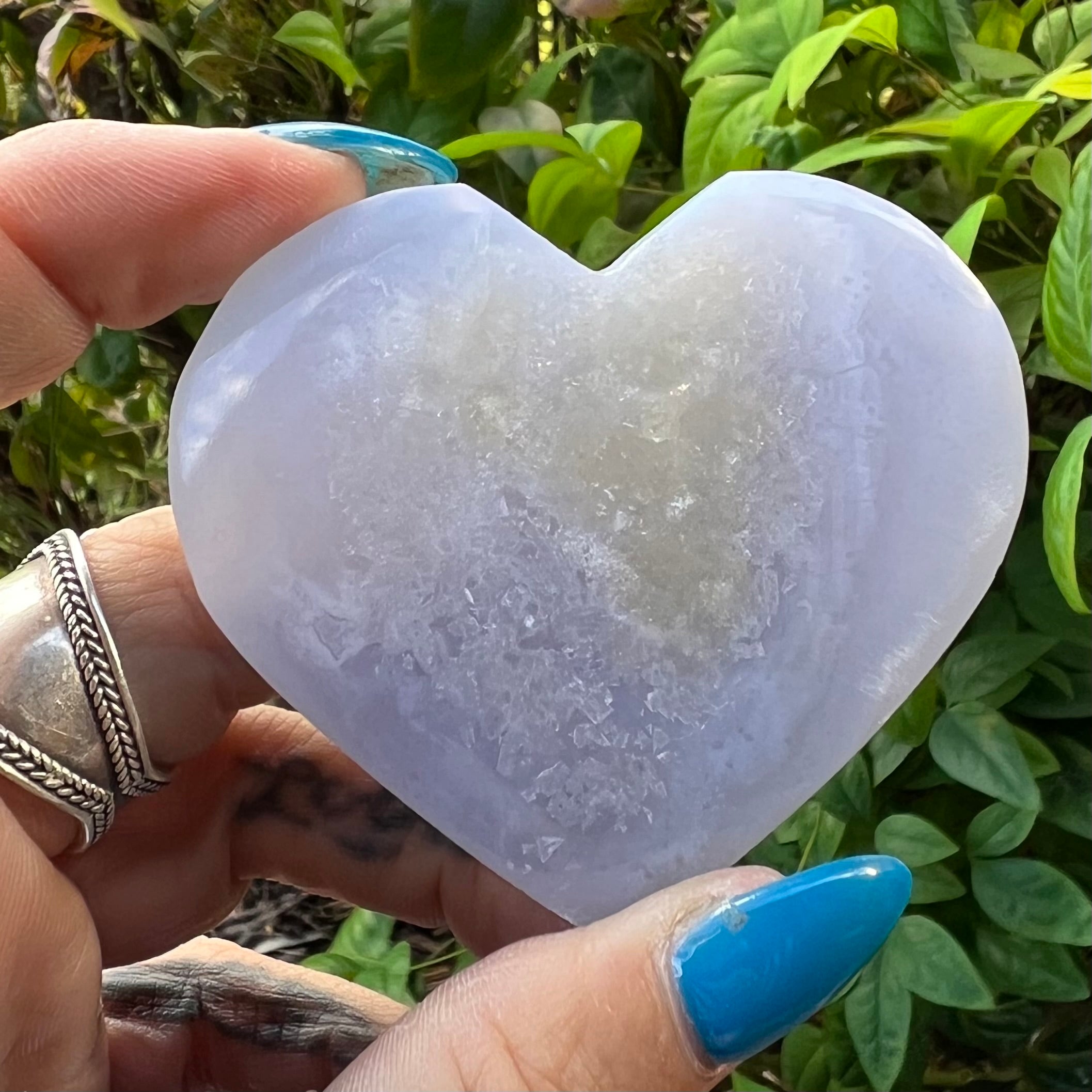 Blue Lace Agate Heart ~ Specialty Boxed Crystal