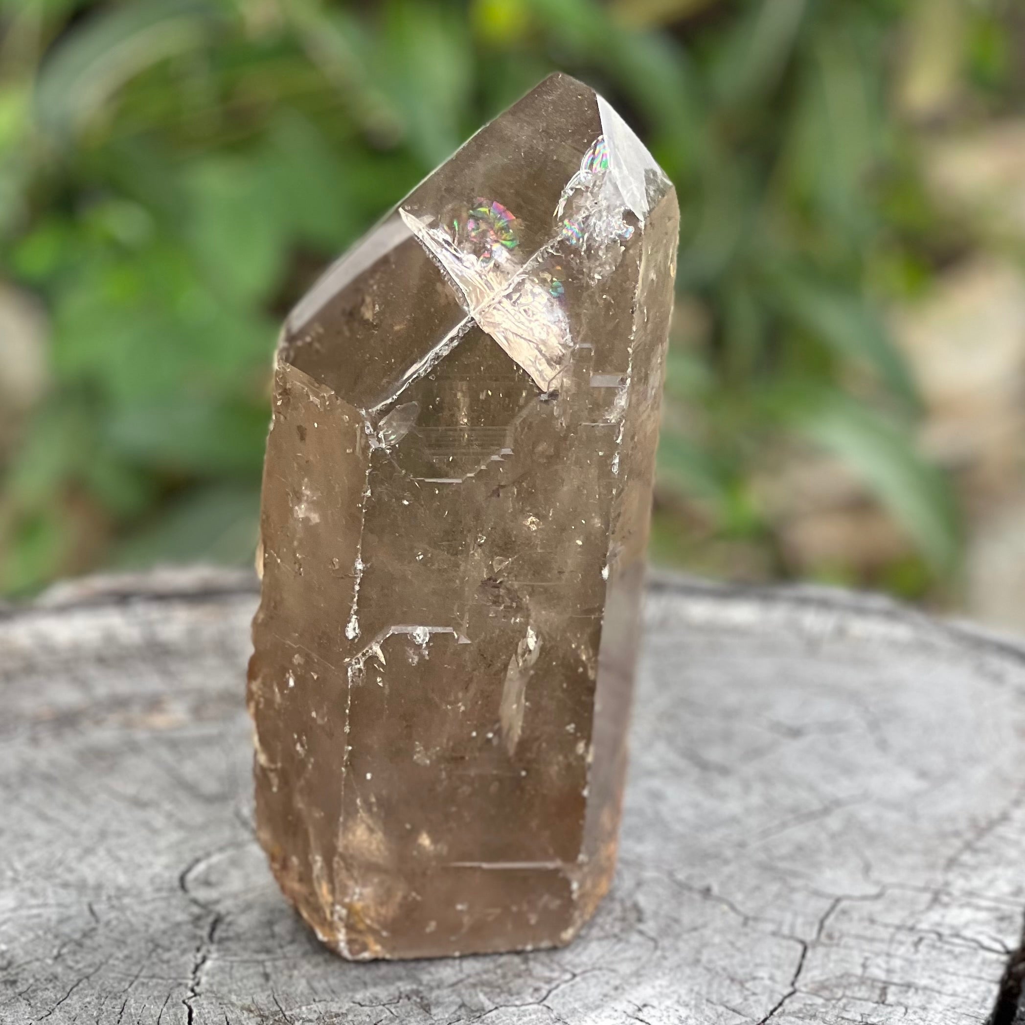 Smoky Quartz Generator Semi Raw Tower