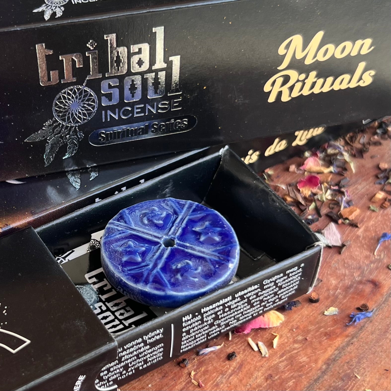 Moon Ritual Smudge Incense with Clay Holder