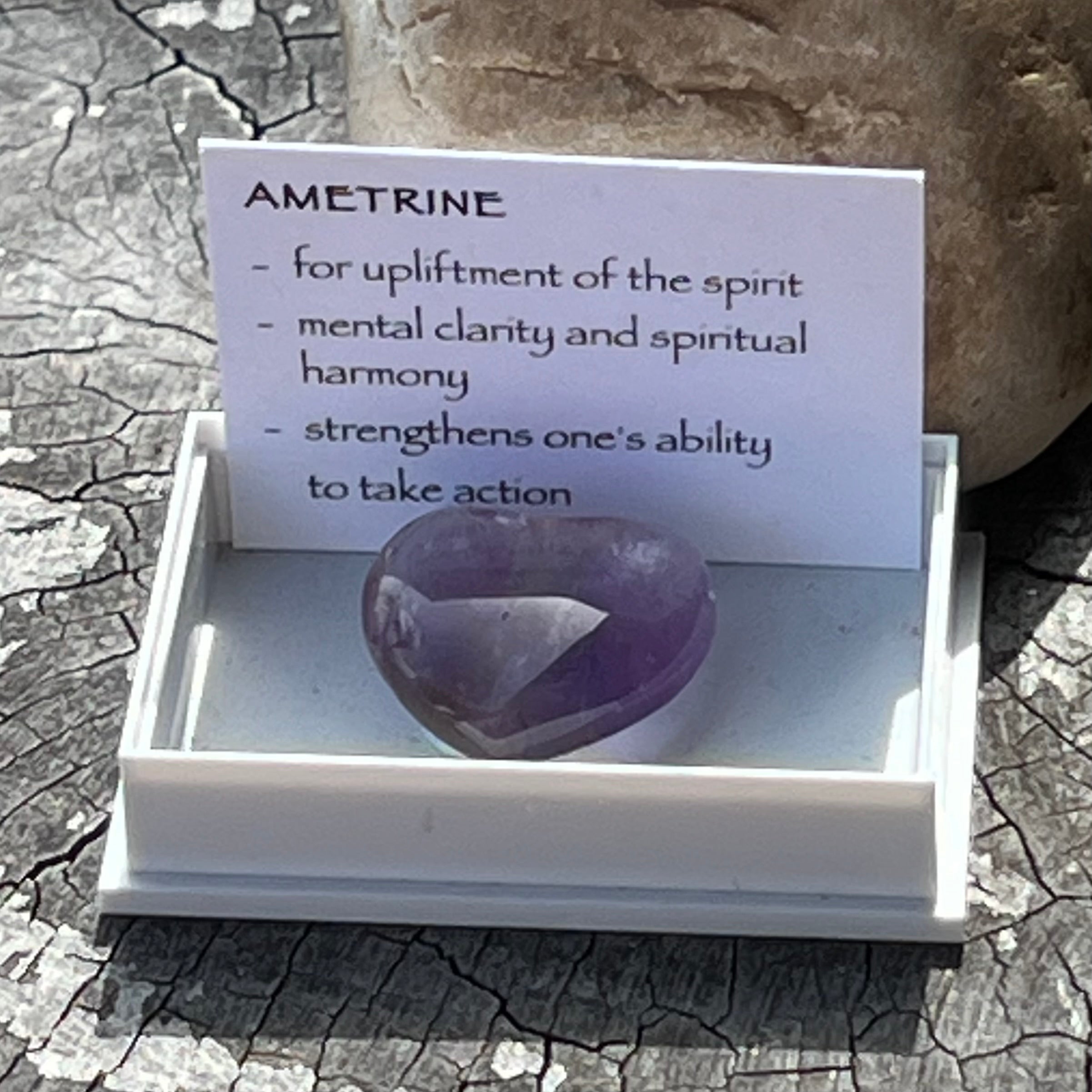 Ametrine Heart ~ Specialty Boxed Crystal