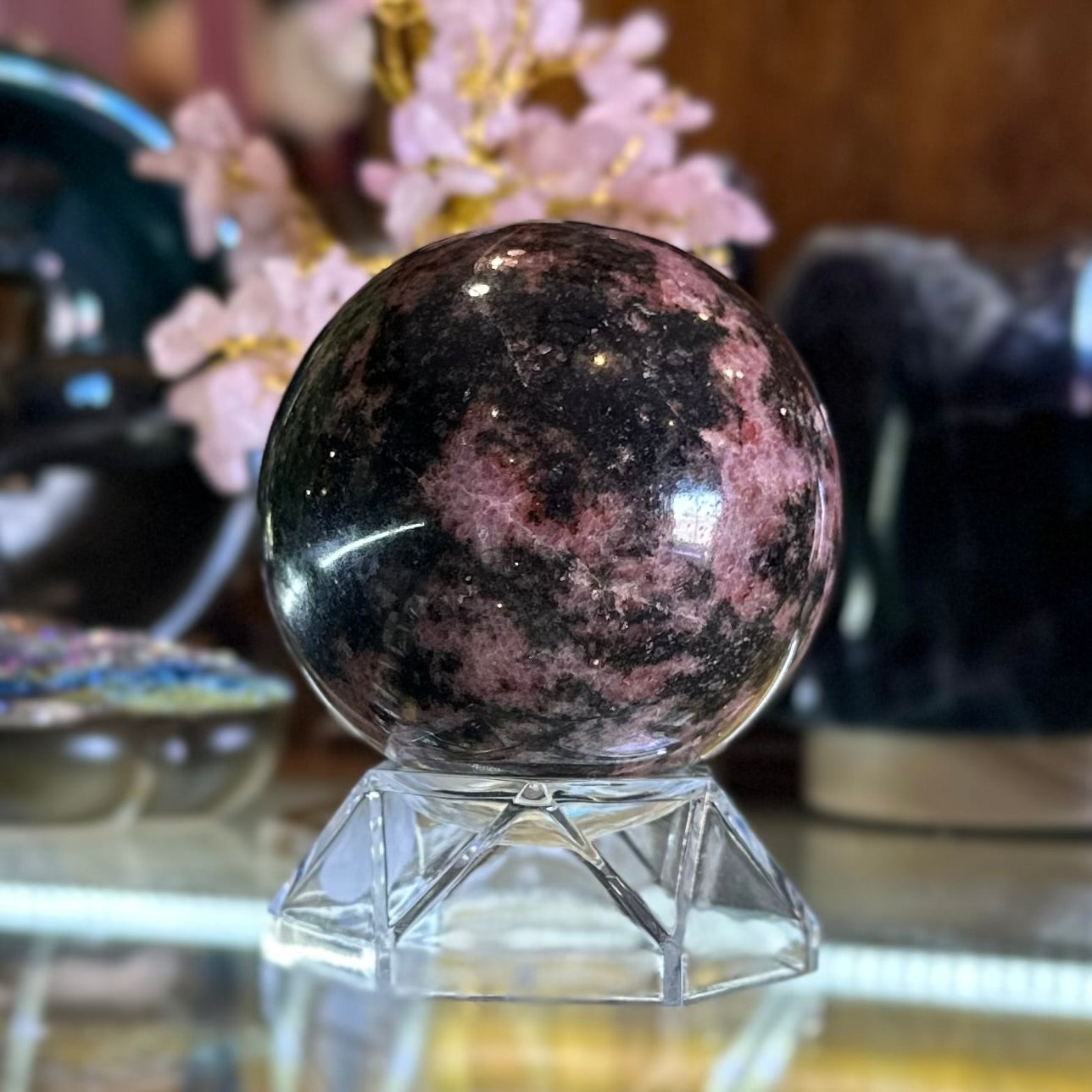 Rhodonite ~ Self Love Sphere