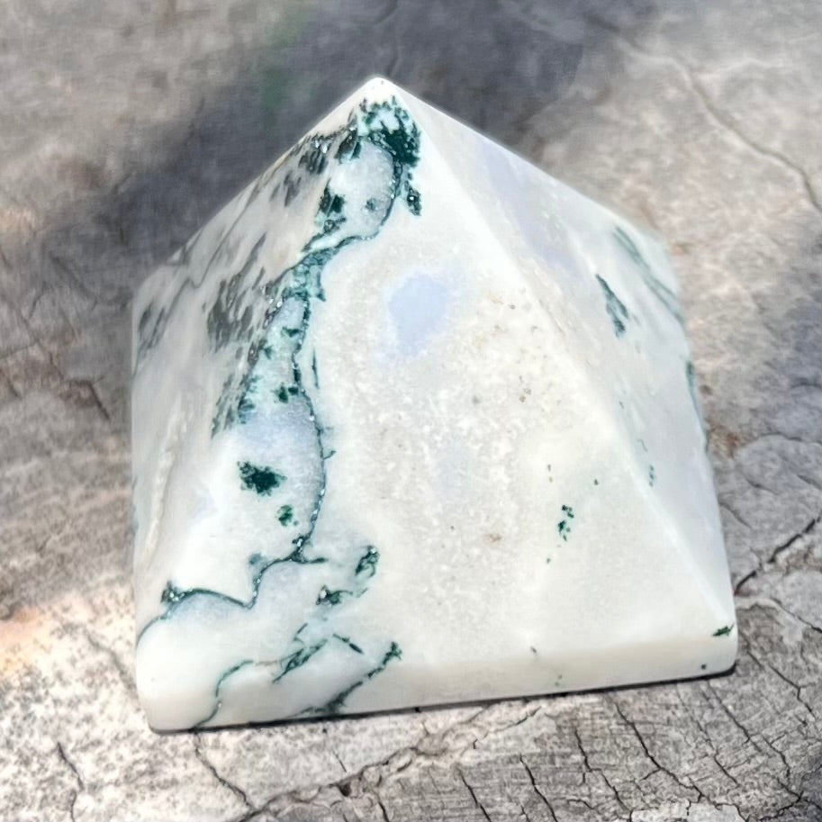 Moss Agate Pyramid