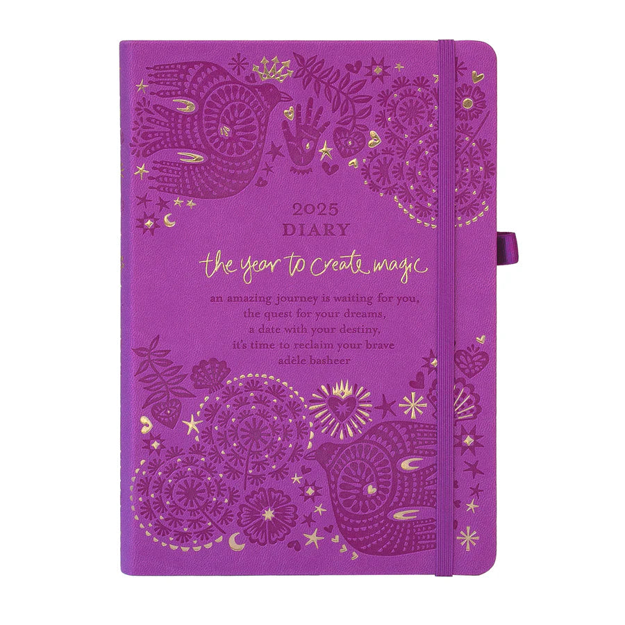 Intrinsic 2025 Diary Planner | The Year to Create Magic - Berry Bliss Purple