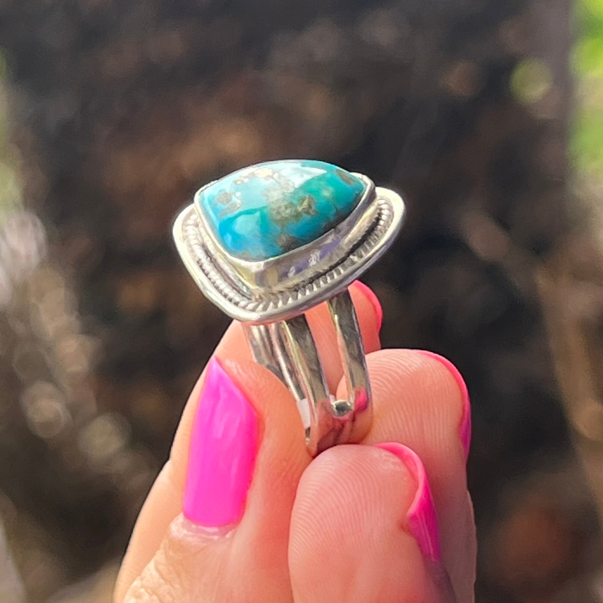 Turquoise ~ Sterling Silver Ring ~ Size 7