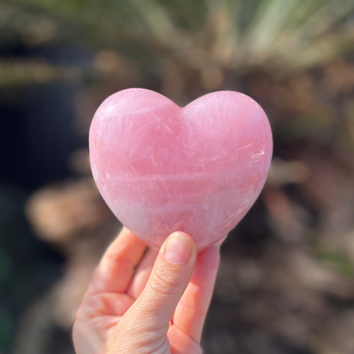 Rose Quartz Large Heart