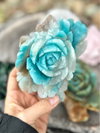 Crystal Rose Carving - Amazonite