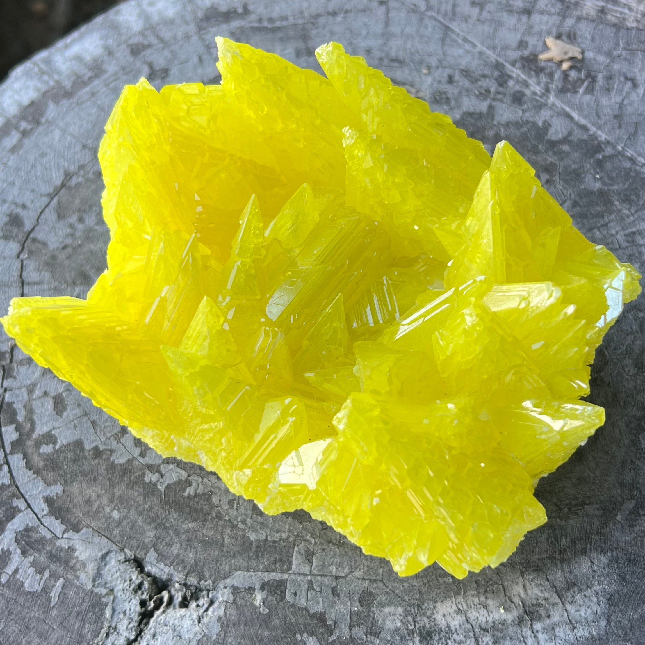 Sulphur Quartz Specimen