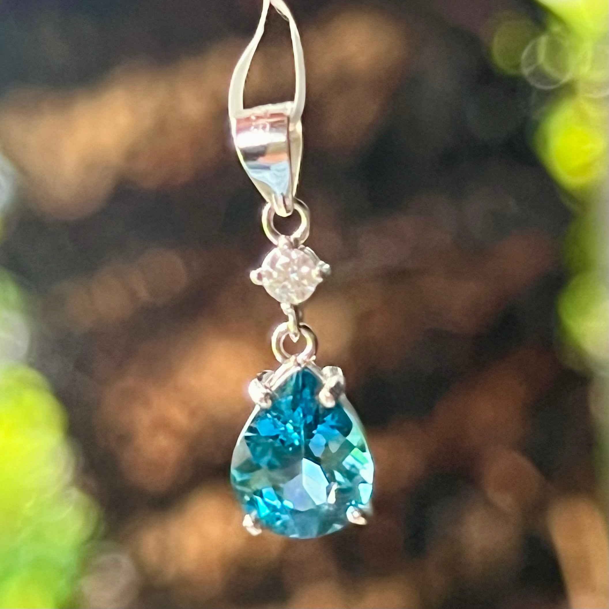 London Blue Topaz ~ Sterling Silver Pendant