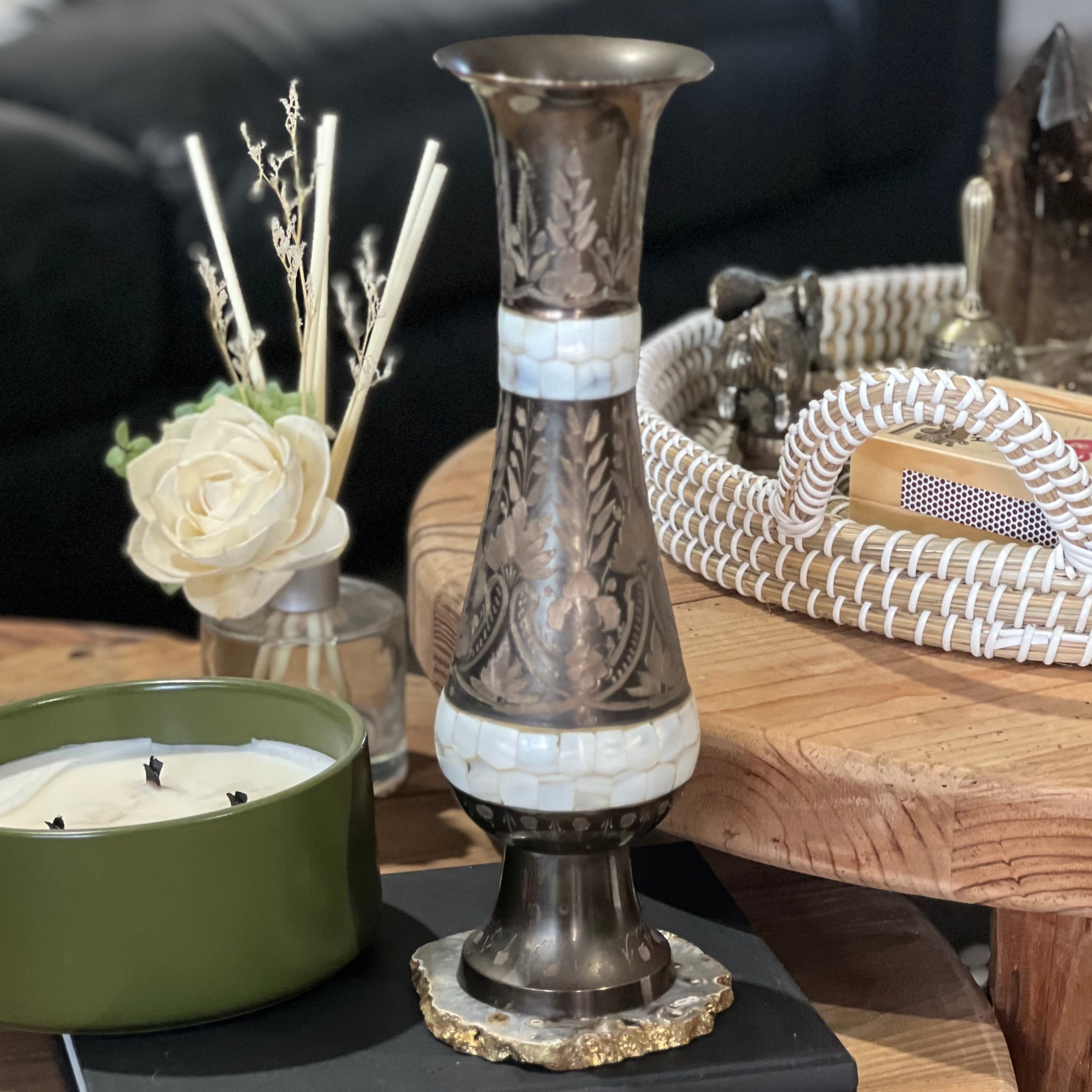 Boho Jungle ~ Vintage Brass Candle Holder