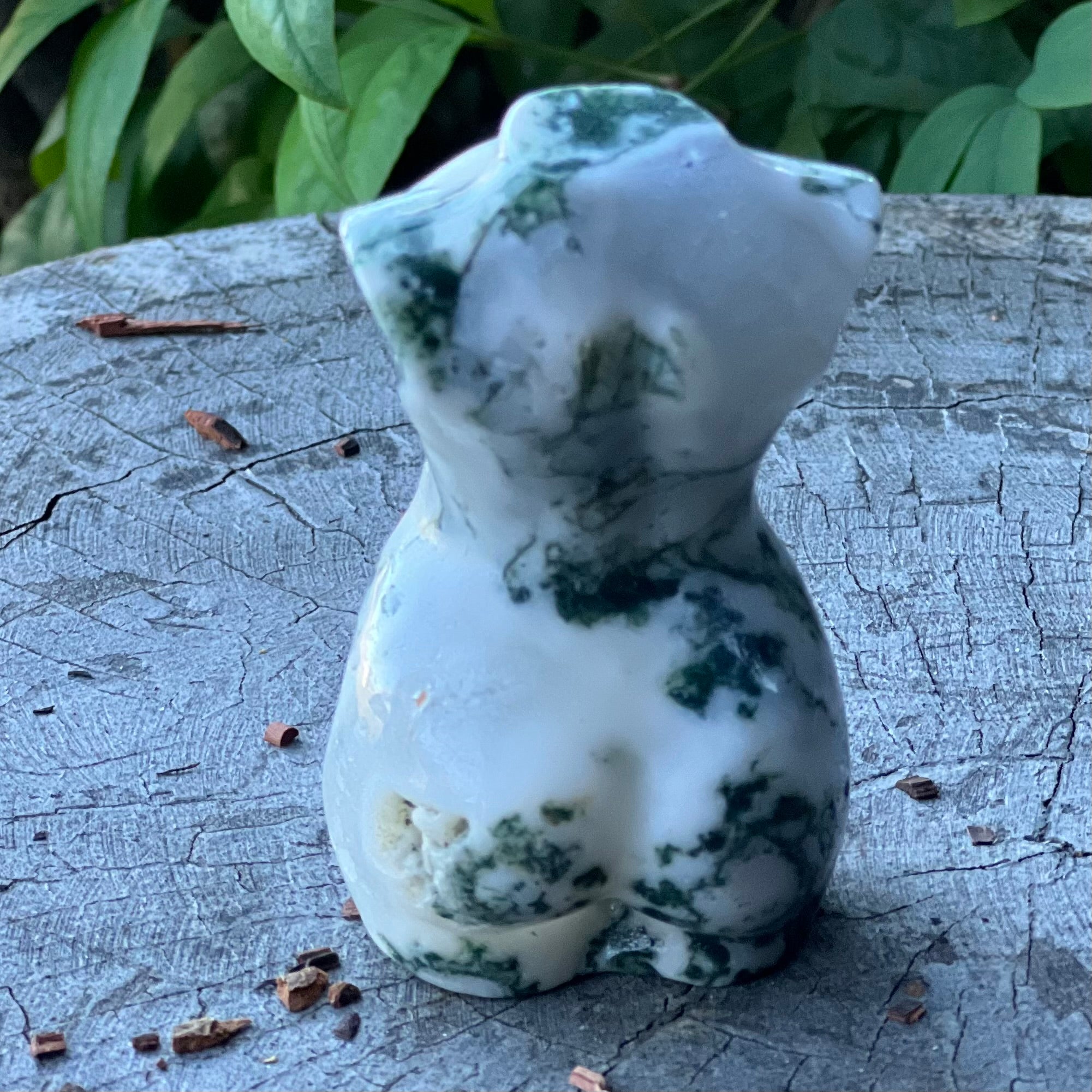 Moss Agate Goddess ~ Mini Lady Body (1)