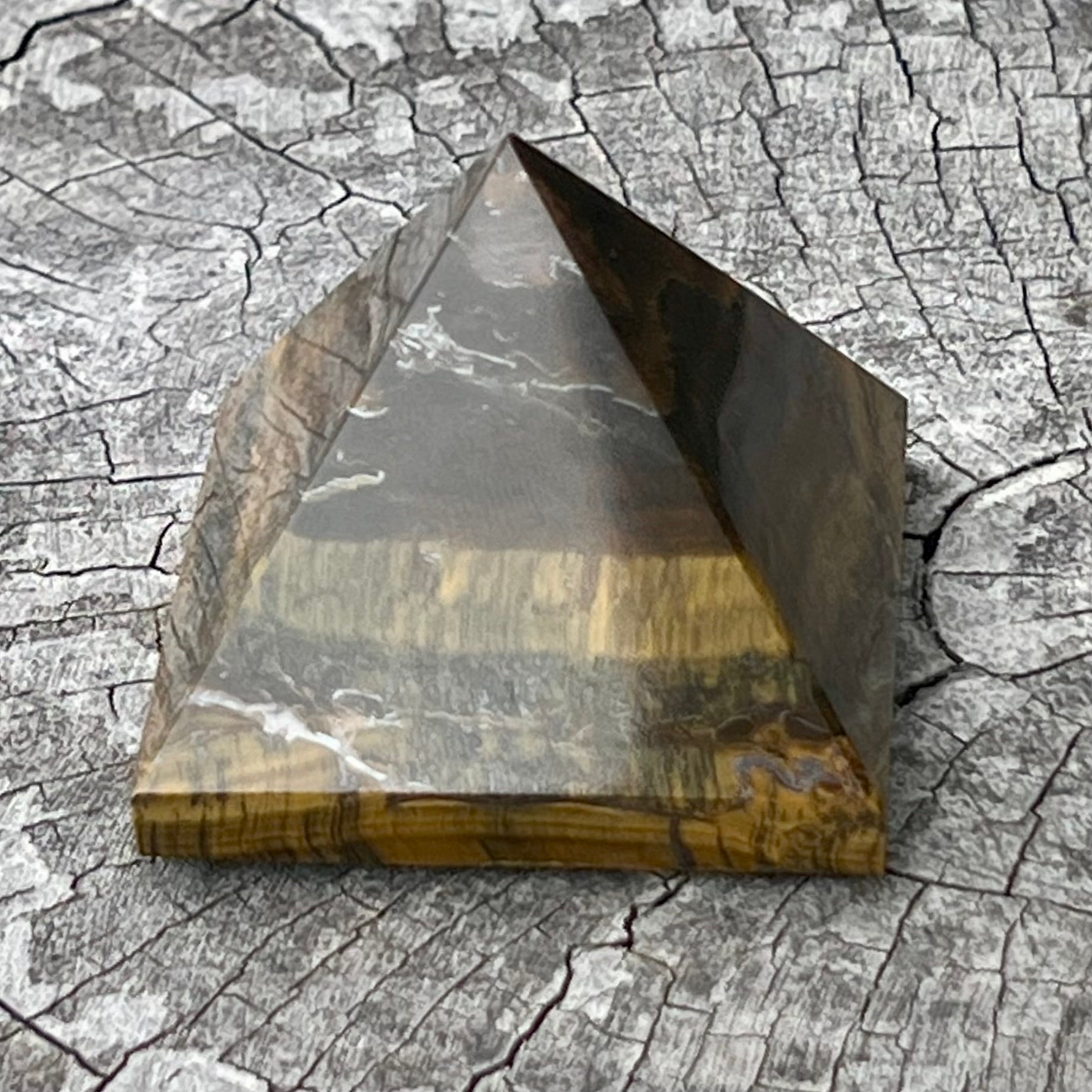 Tiger Eye Pyramid