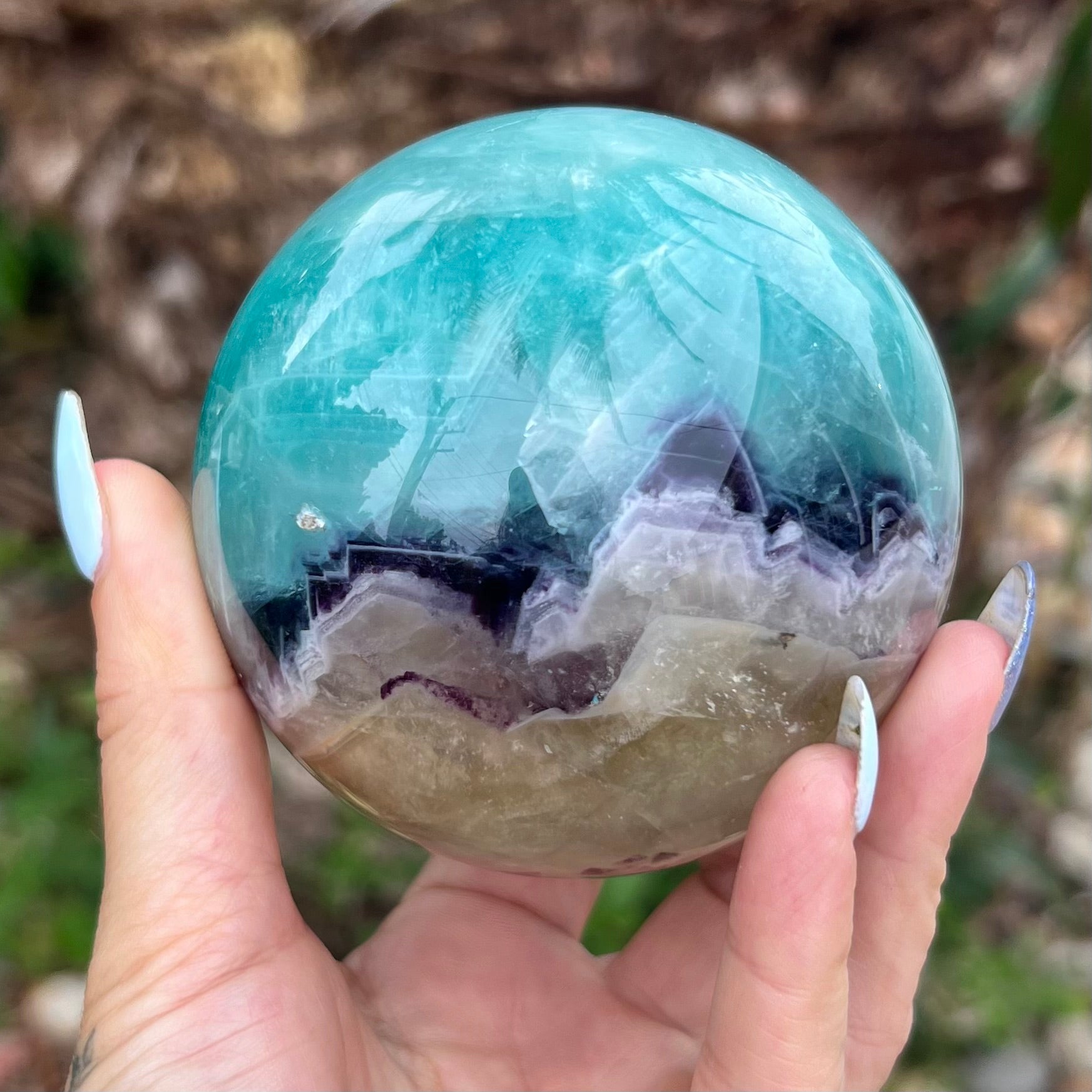 Rainbow Fluorite Sensational Sphere