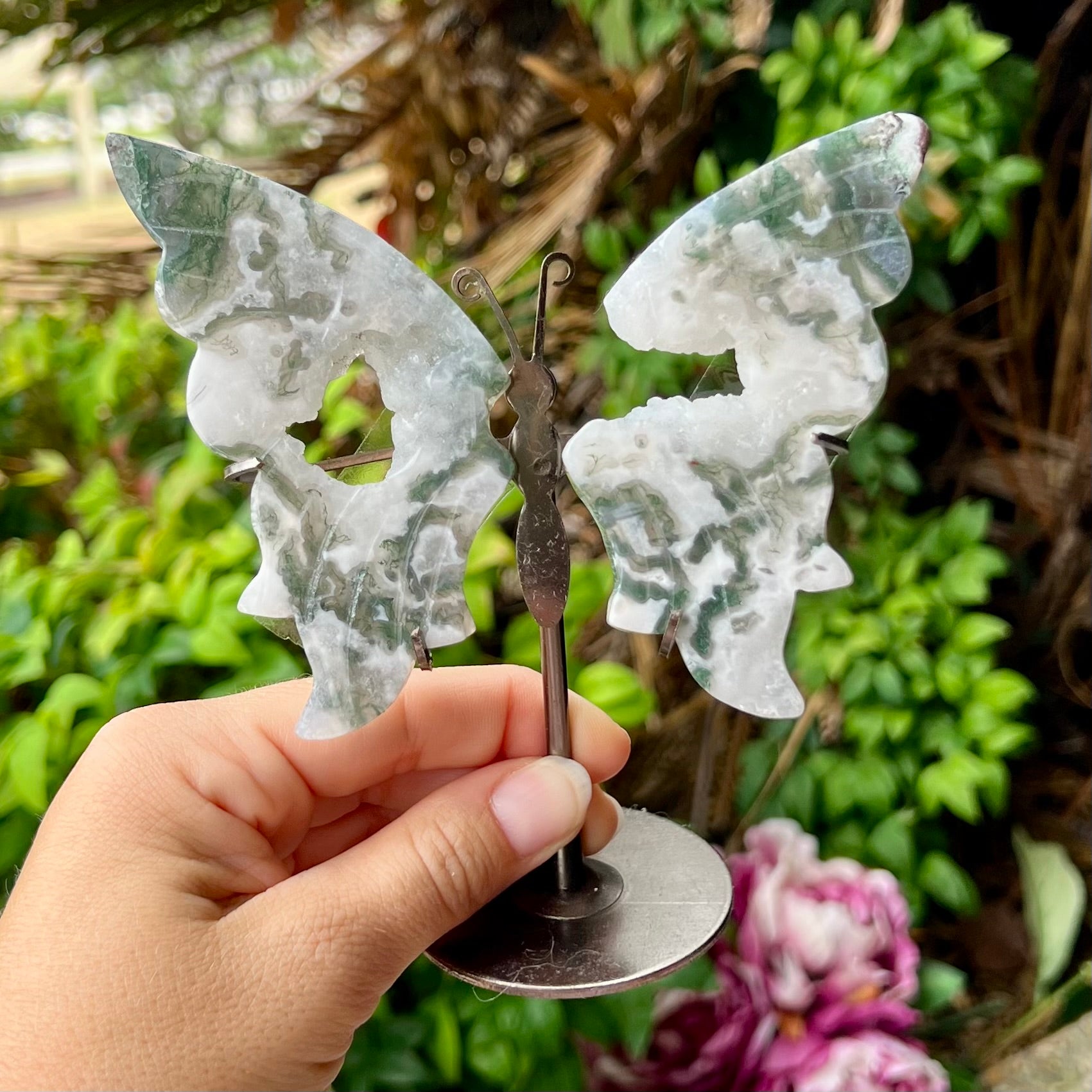 Moss Agate Butterfly