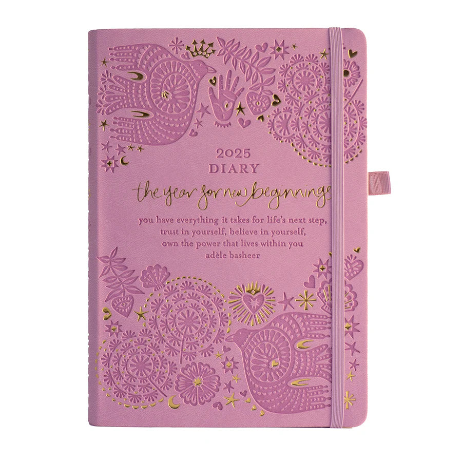 Intrinsic 2025 Diary Planner | The Year for New Beginnings - Moonlit Mauve Purple