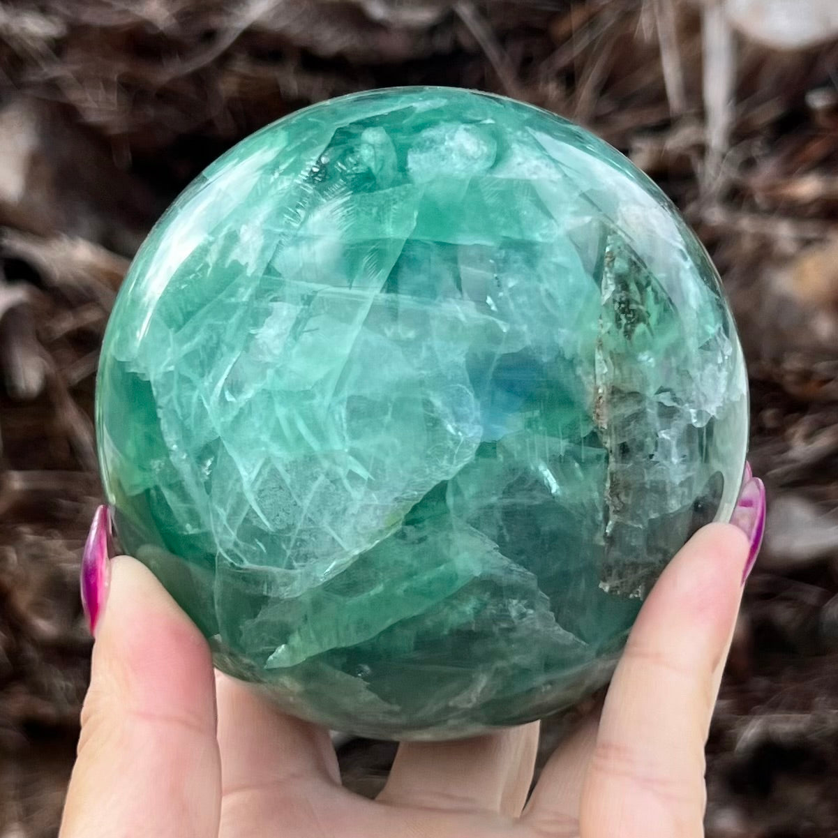 Glorious Green Fluorite Sphere