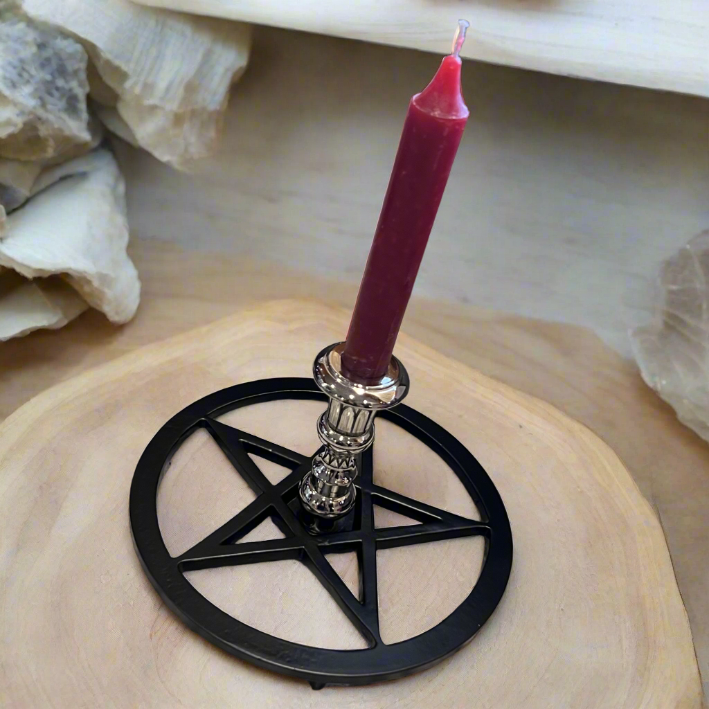 Wiccan Pentagon Candle Holder