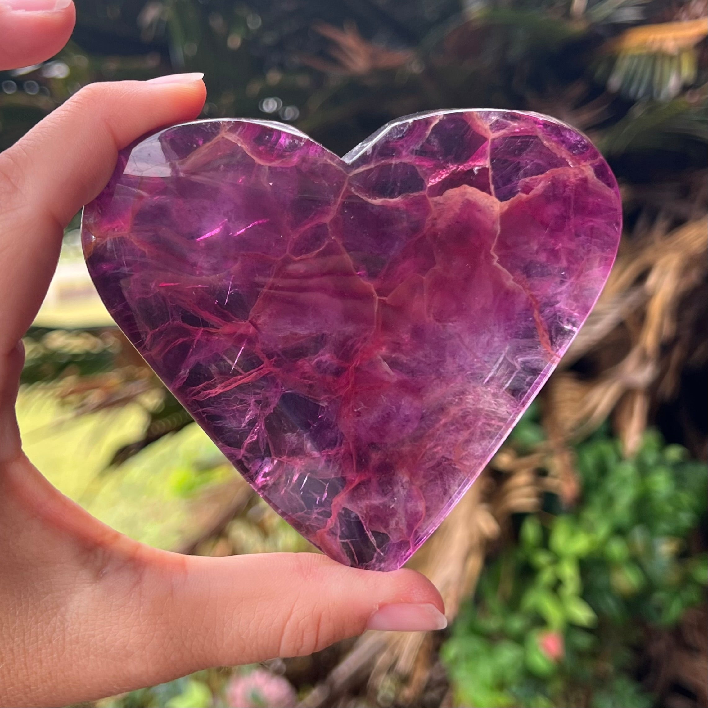 Purple Fluorite Heart