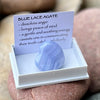 Blue Lace Agate Heart ~ Specialty Boxed Crystal