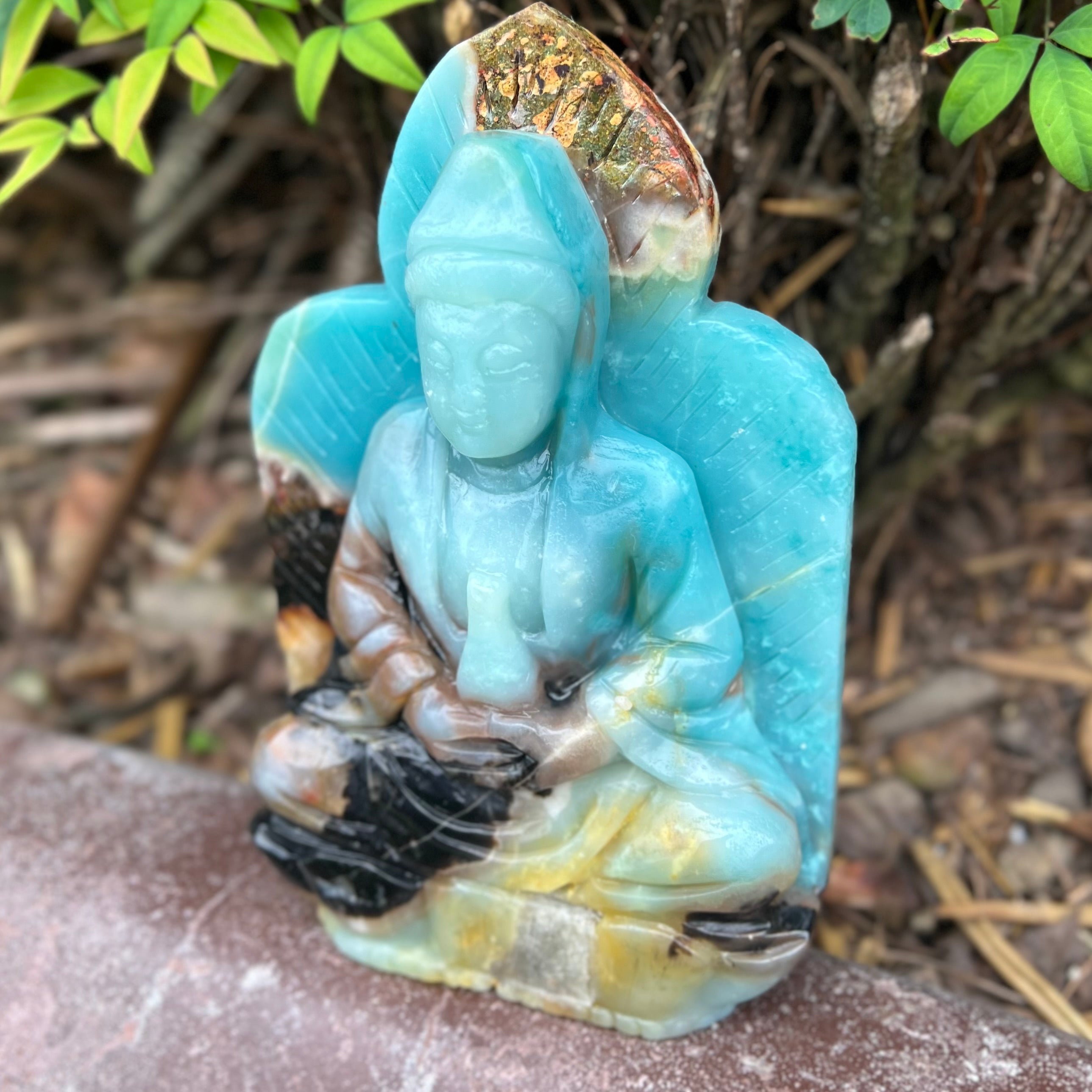 Aragonite Buddha Carving