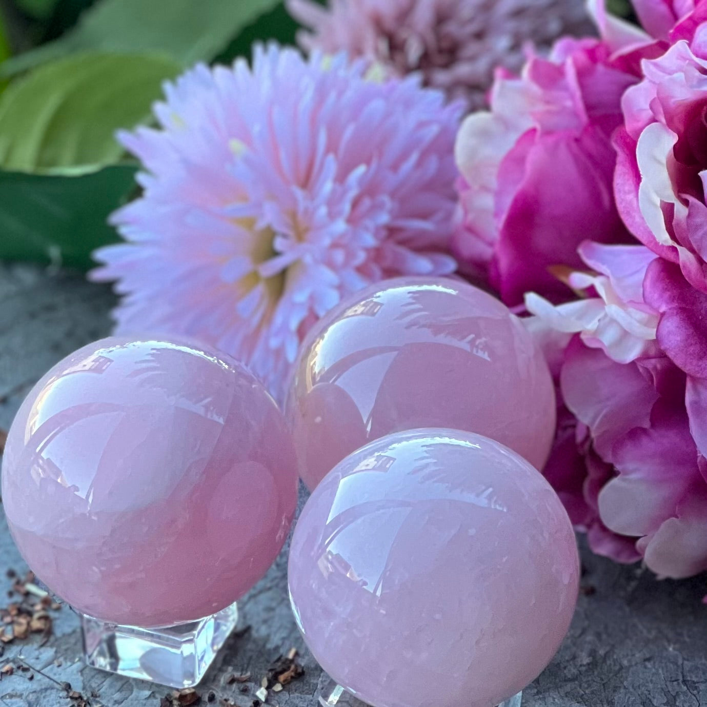 Rose Quartz Angel Sphere ~ Medium