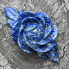Lapis Lazuli Rose Carving