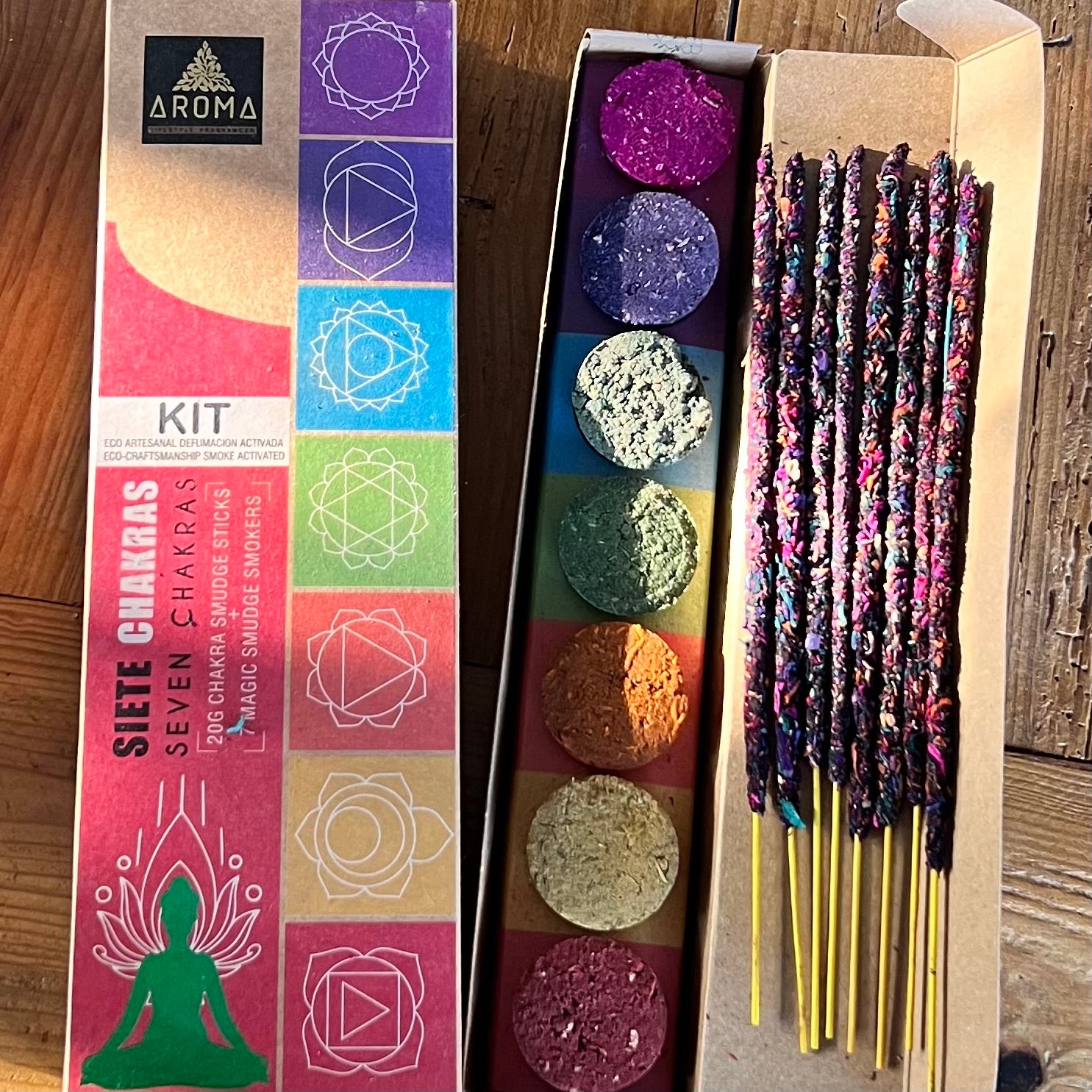 7 Chakra Smudge Disc and Incense Kit