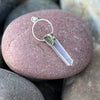 Clear Quartz with Moldavite Sterling Silver Pendant