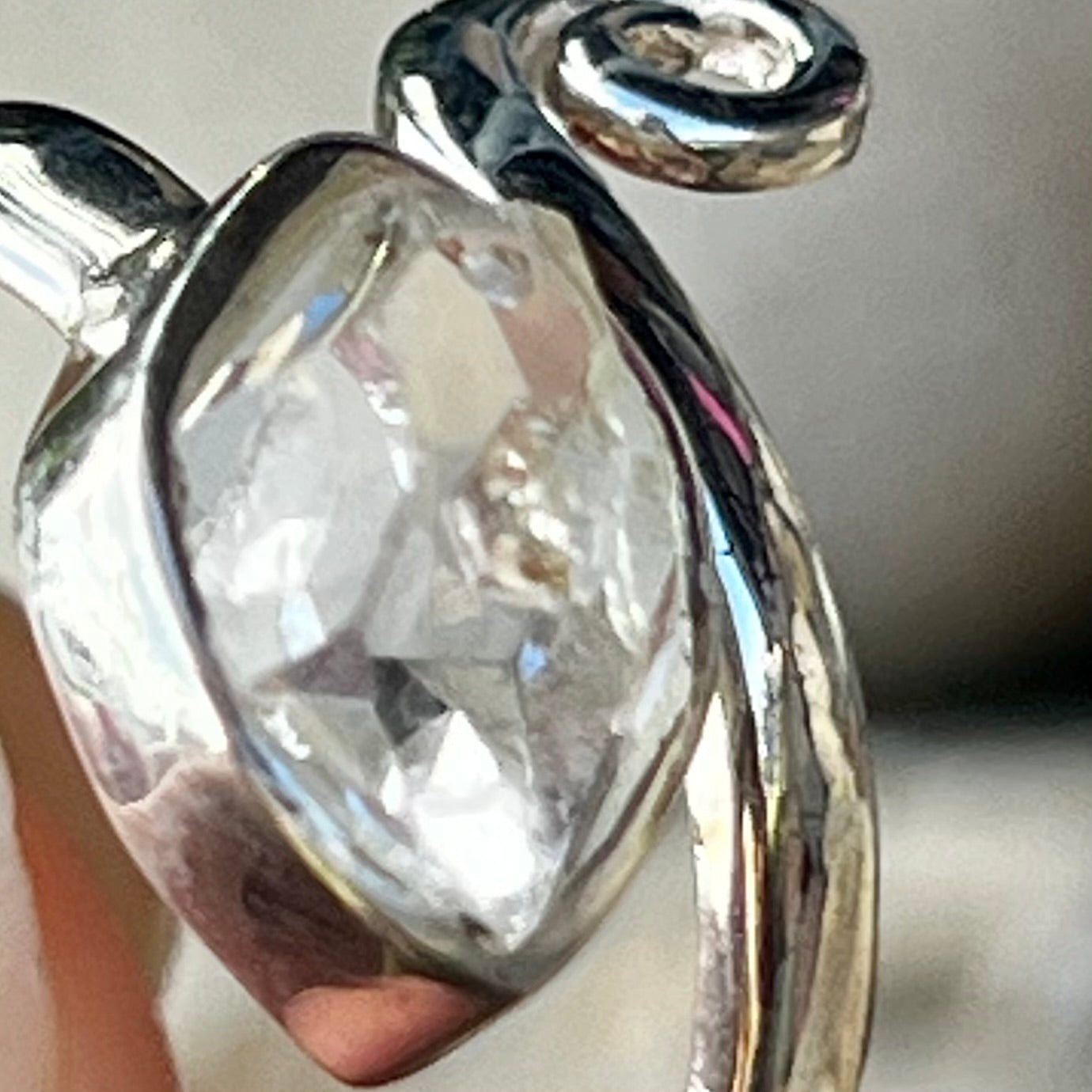 Herkimer Diamond ~ Sterling Silver Wrap around