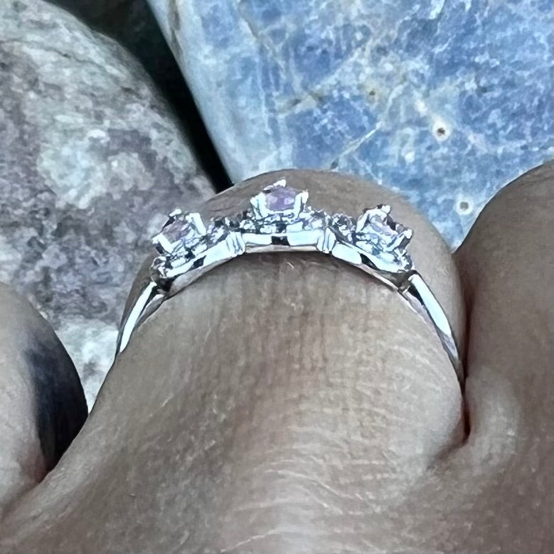 Pink Natural Sapphire Ring ~ size 7