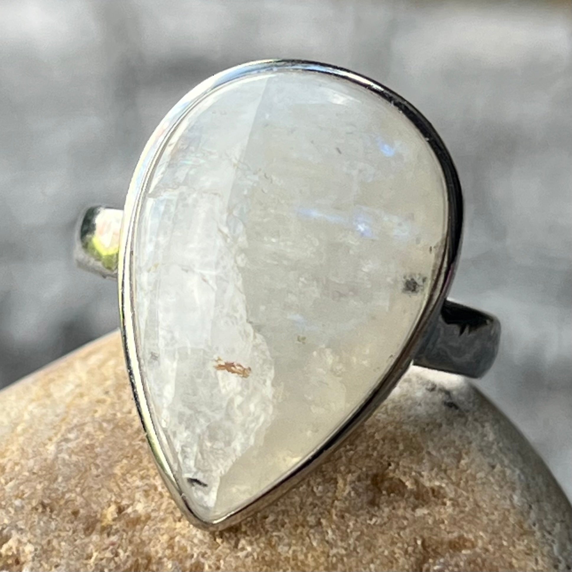 Moonstone Sterling Silver Ring ~ 8